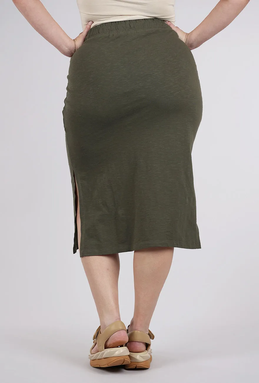Isla Skirt, Olive Easy Wear