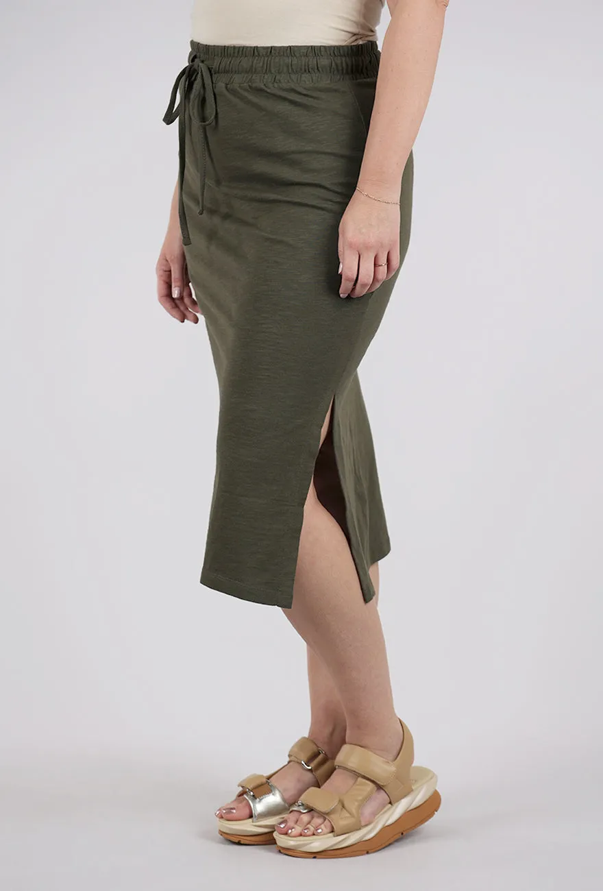 Isla Skirt, Olive Easy Wear