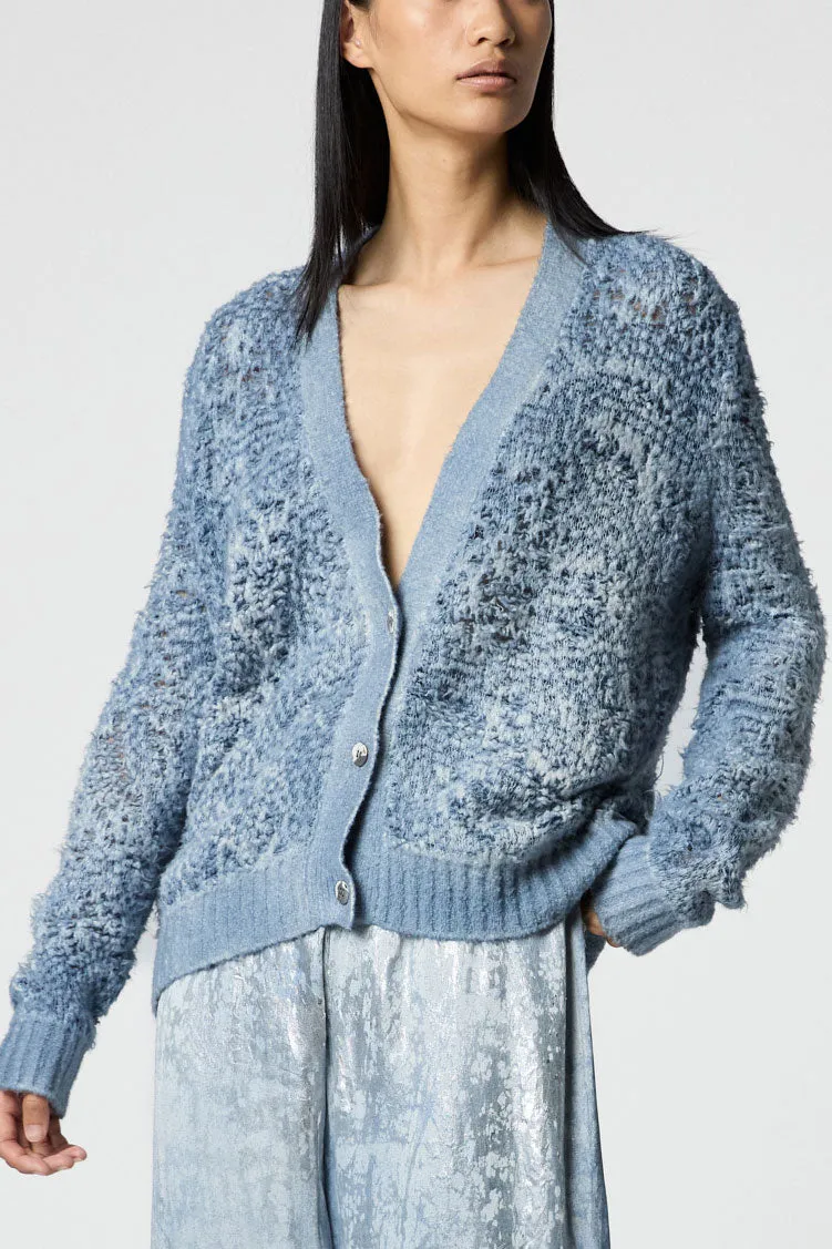 Jacquard Titanium Brushed Cardi Comfortable fit