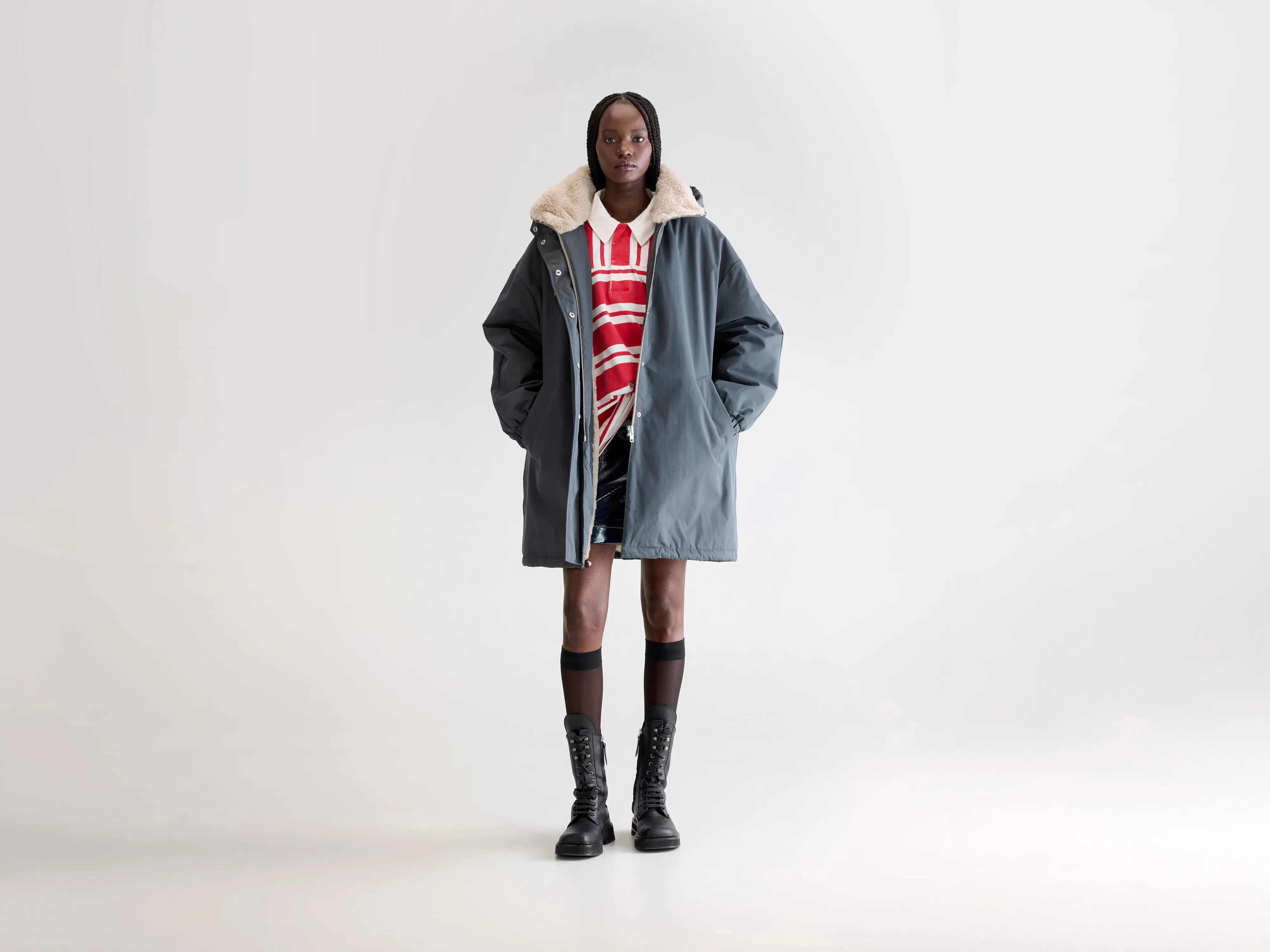 City Ready Style Sporty Layers Jade duffle parka (252 / W / PIRATE)