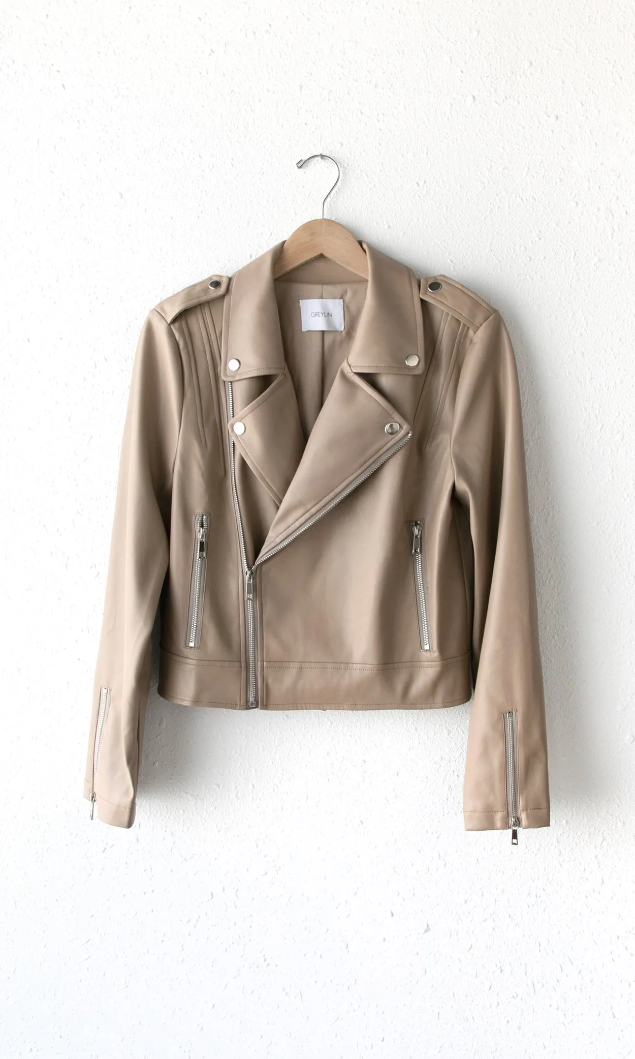 Jaden Vegan Leather Moto Jacket Storm Ready