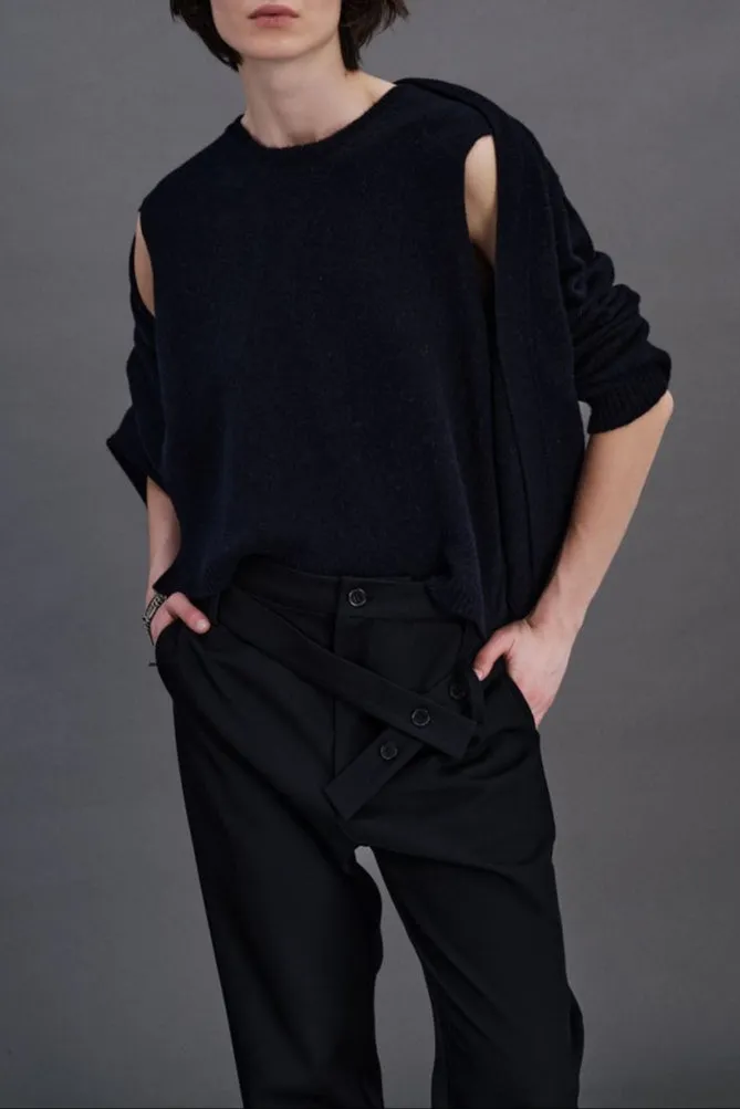 Jake Navy Sweater Set Body Fit