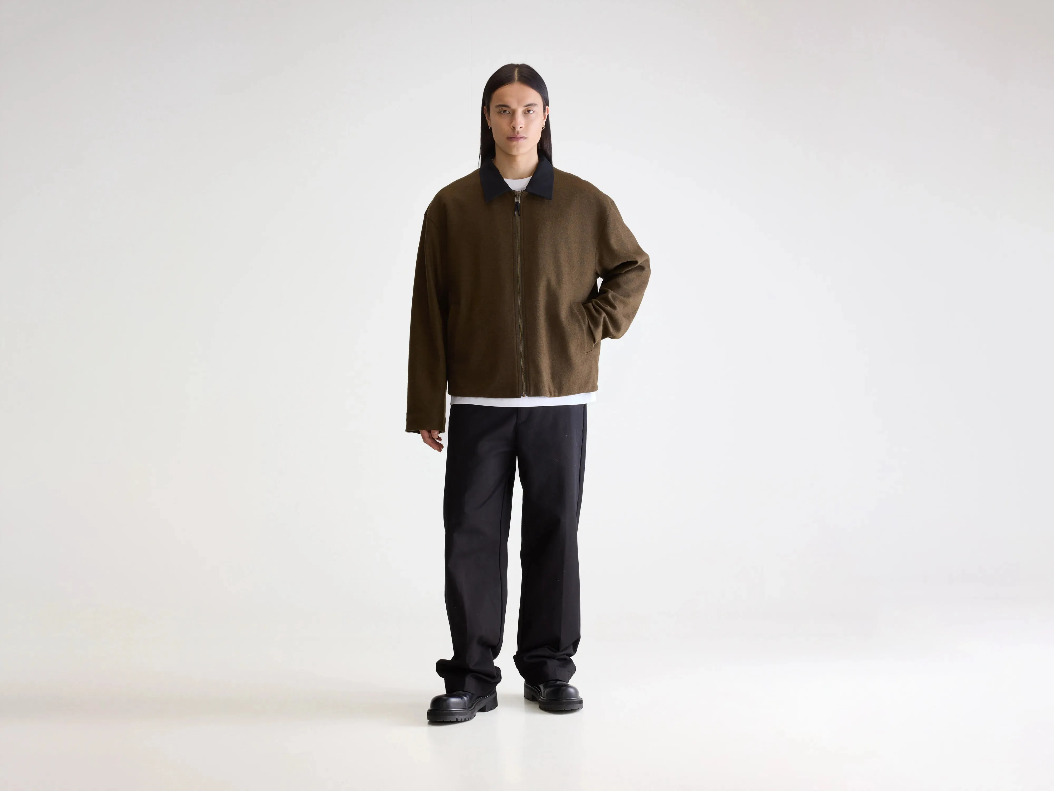 Lightweight Shell Jambo zipped jacket (252 / M / DARK OLIVE)