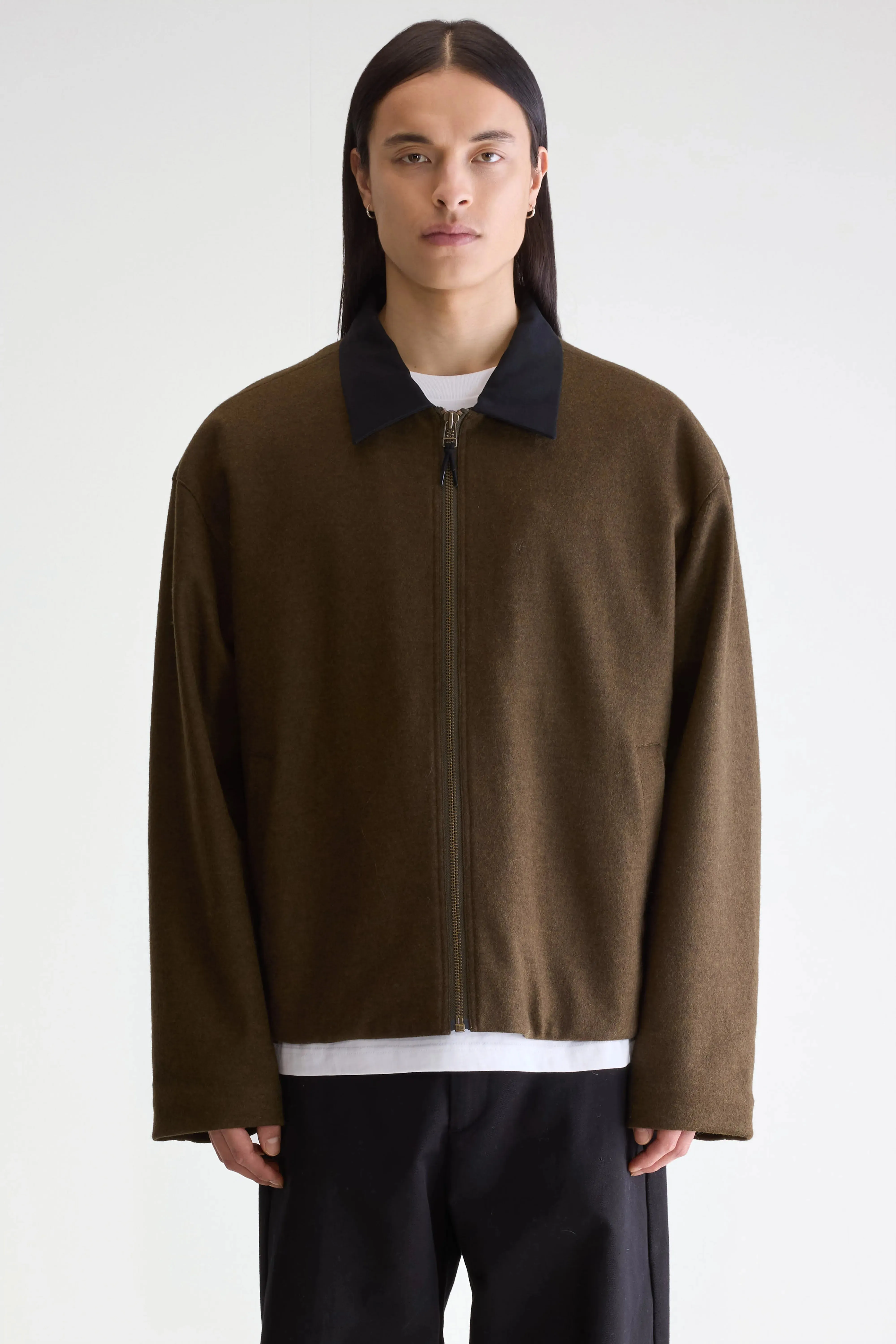 Jambo zipped jacket (252 / M / DARK OLIVE) All Weather Ease