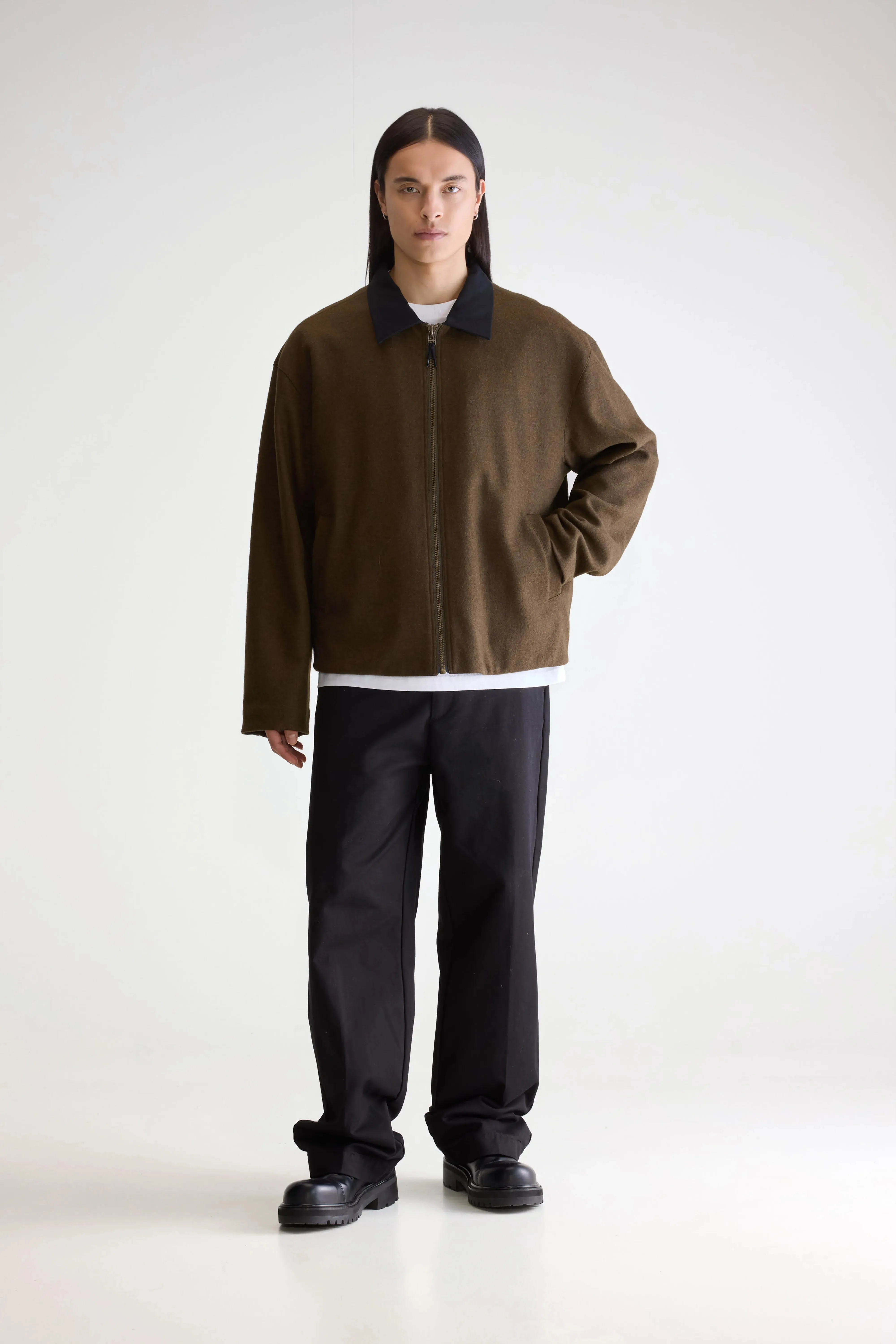 Jambo zipped jacket (252 / M / DARK OLIVE) All Weather Ease