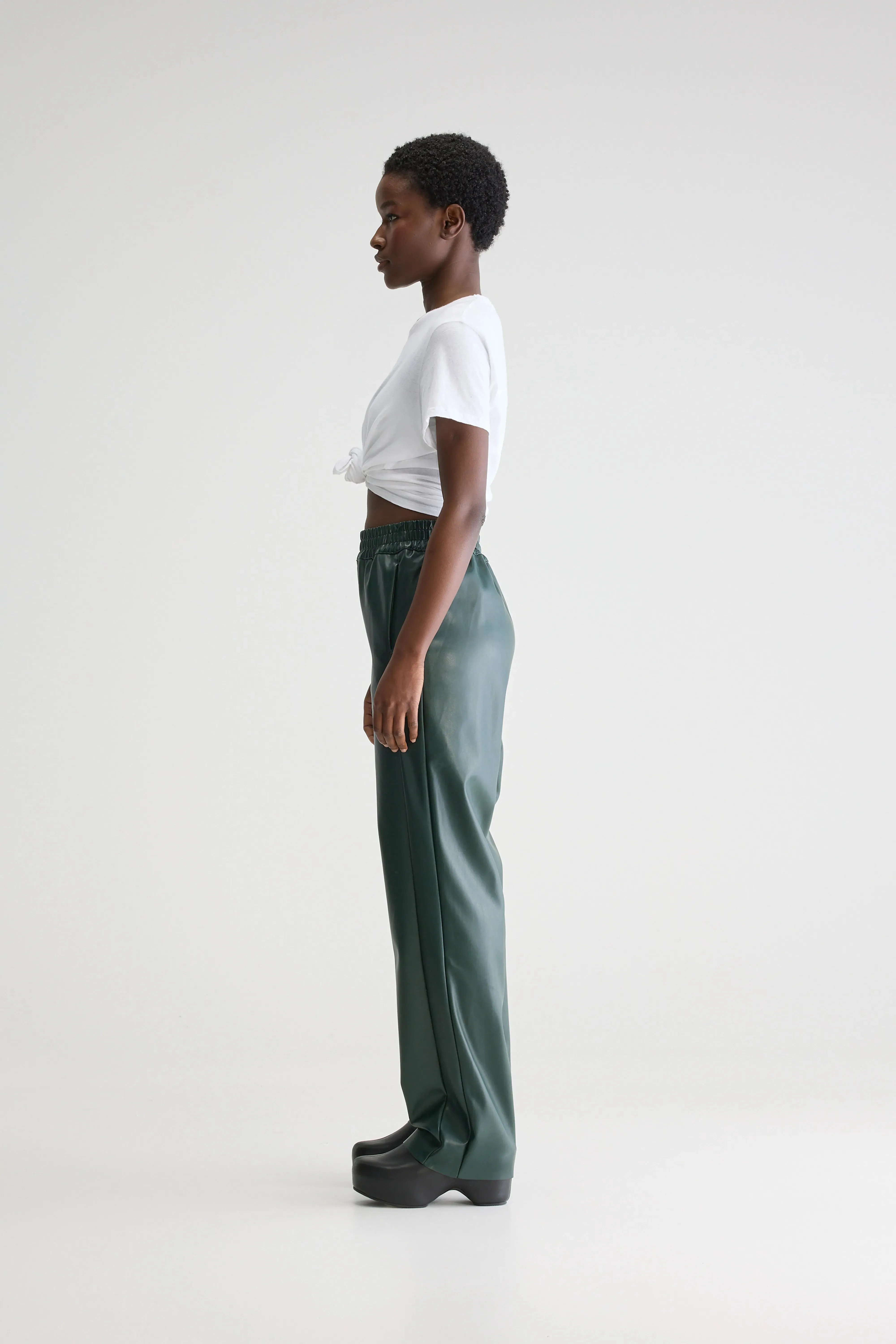 Janda faux leather trousers (251 / W / HUNTER) Perfect Cut