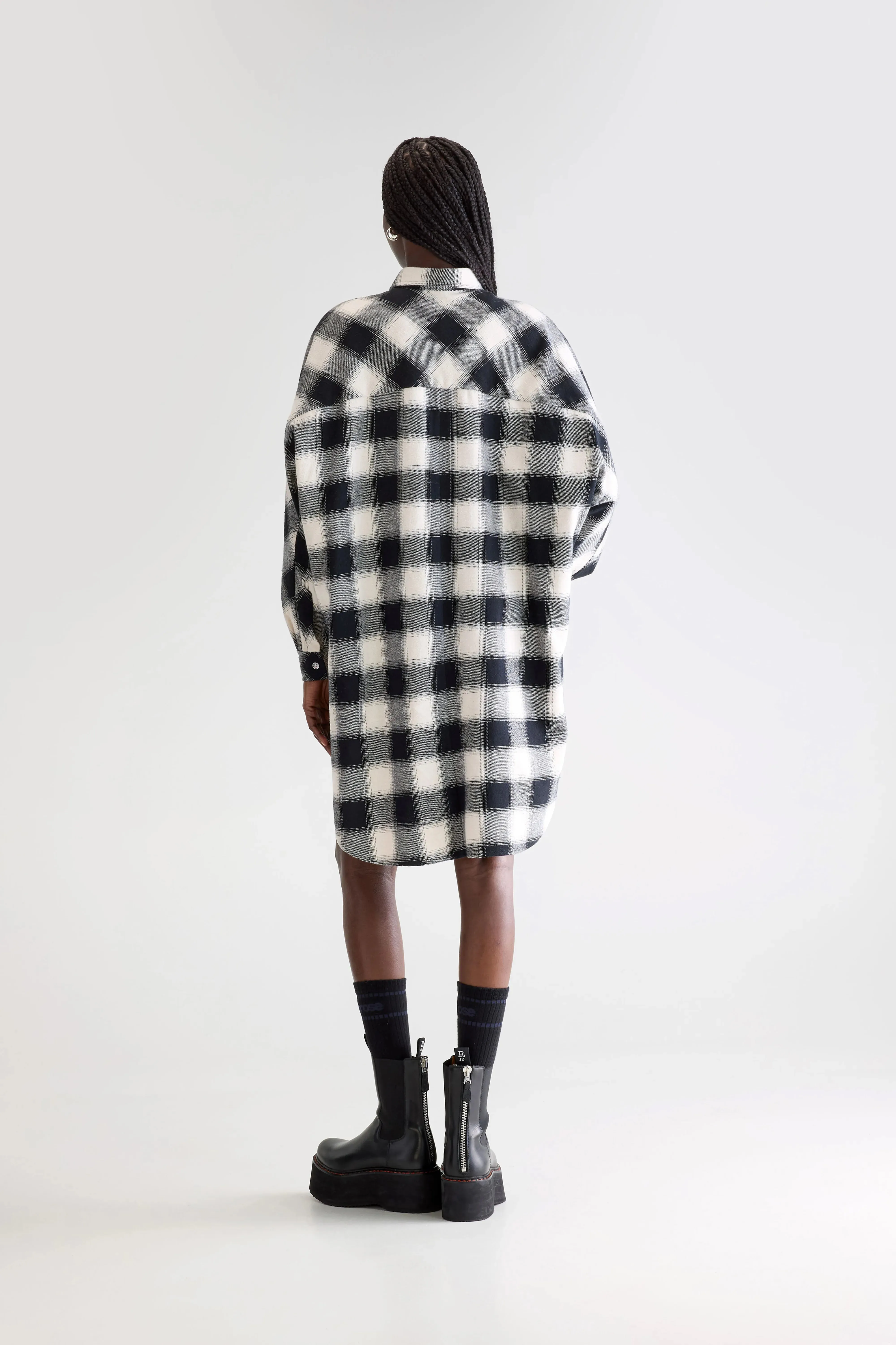Janet shirt dress (252 / W / CHECK A) Ombre effect