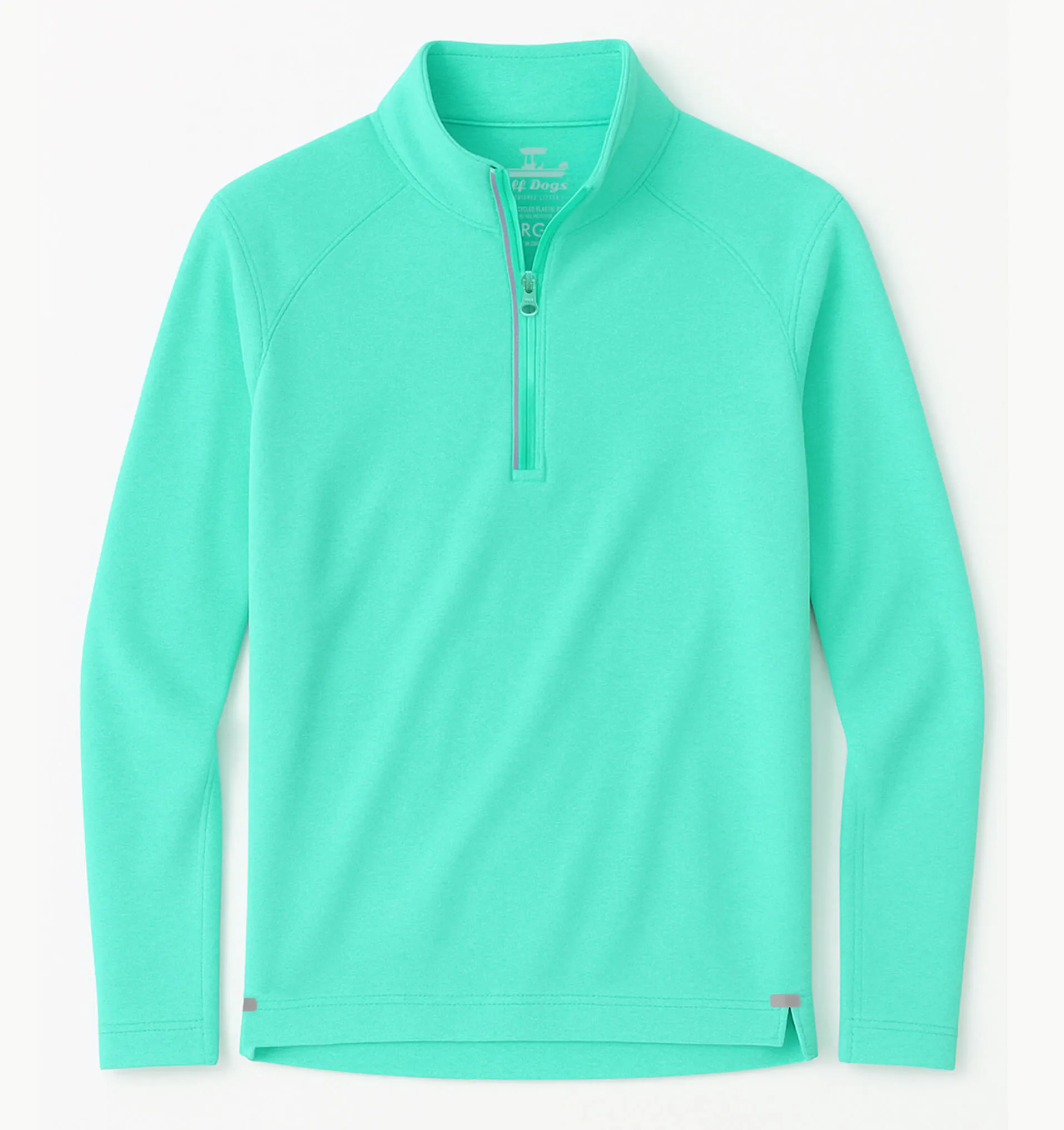 Japanese Fresh Skiff Dogs: Ocean Flex Quarter Zip - Fairway Green