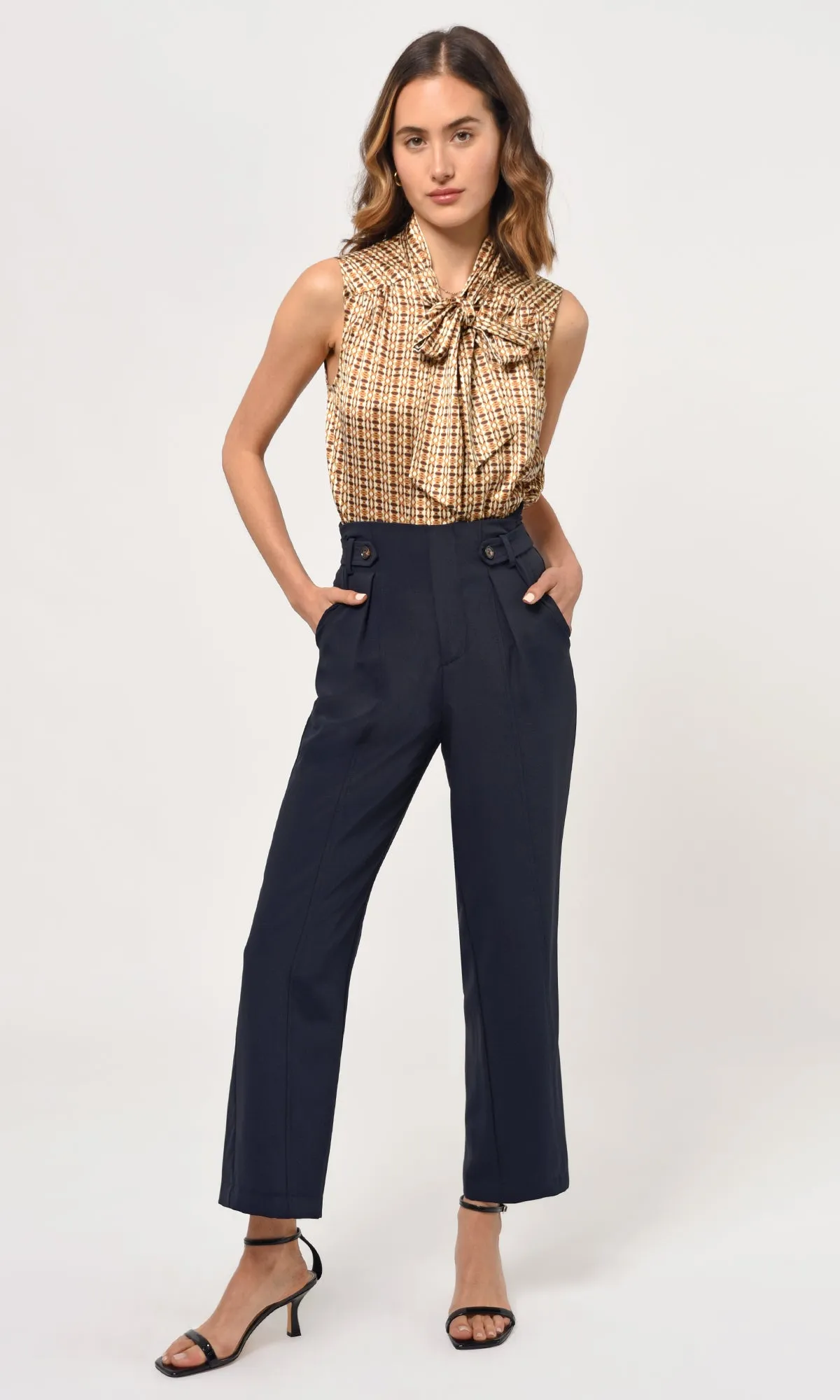 Jardin Straight Leg Pull Up Trouser Stretchy Fit