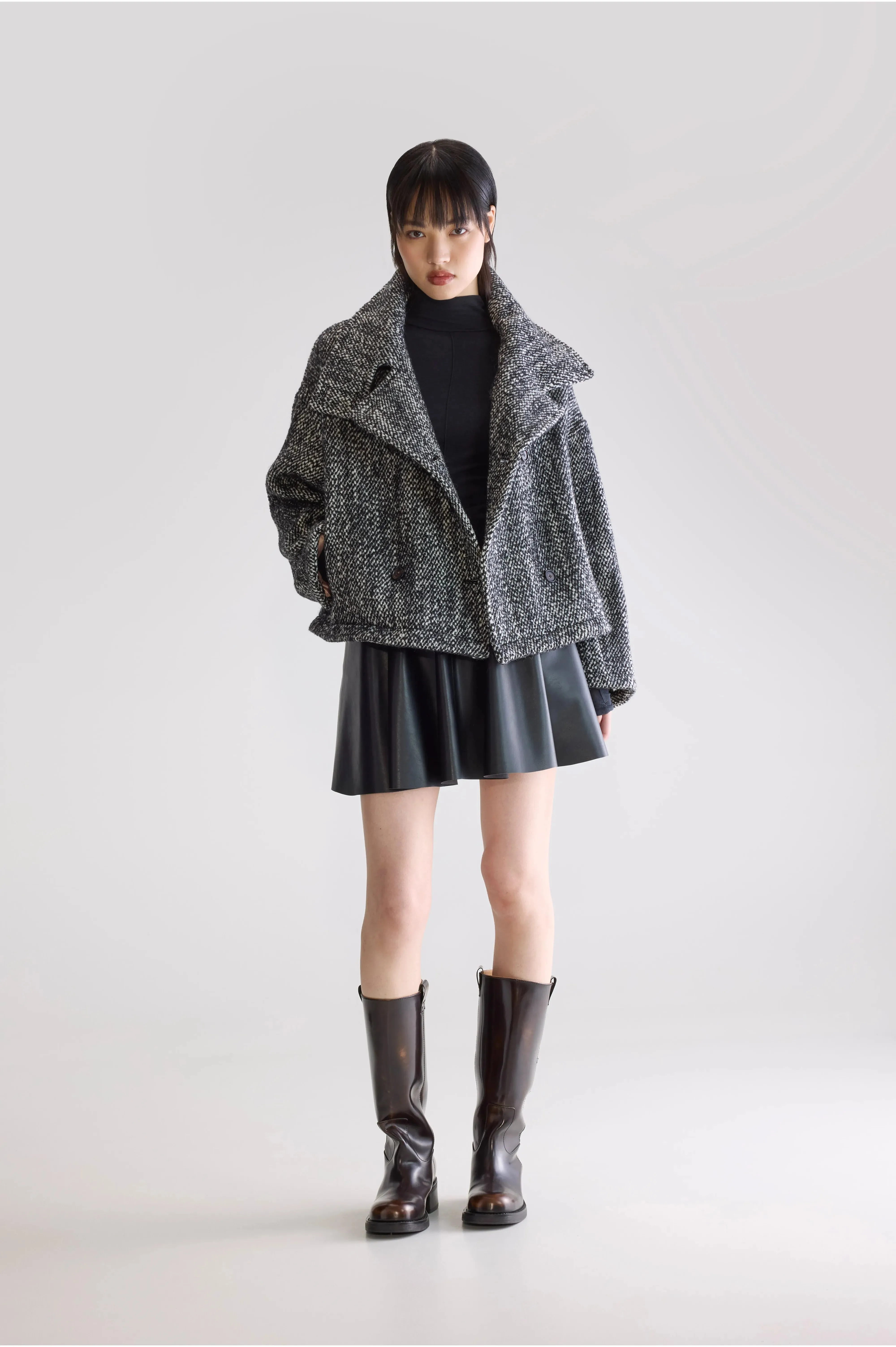 Jasmin relaxed jacket (252 / W / COMBO A) Velcro Closure