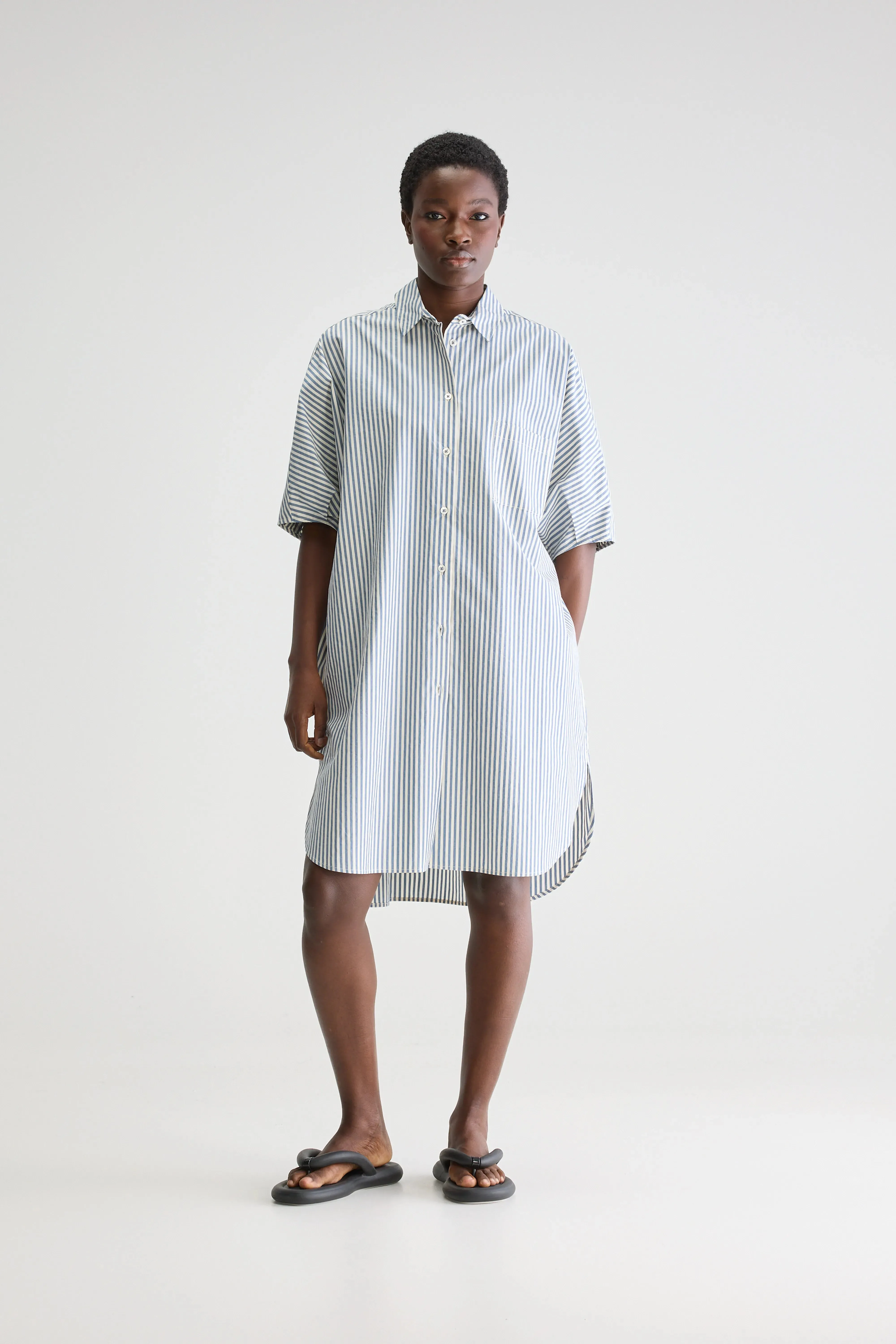 Jeanne shirt dress (251 / W / STRIPE A) Feminine Style