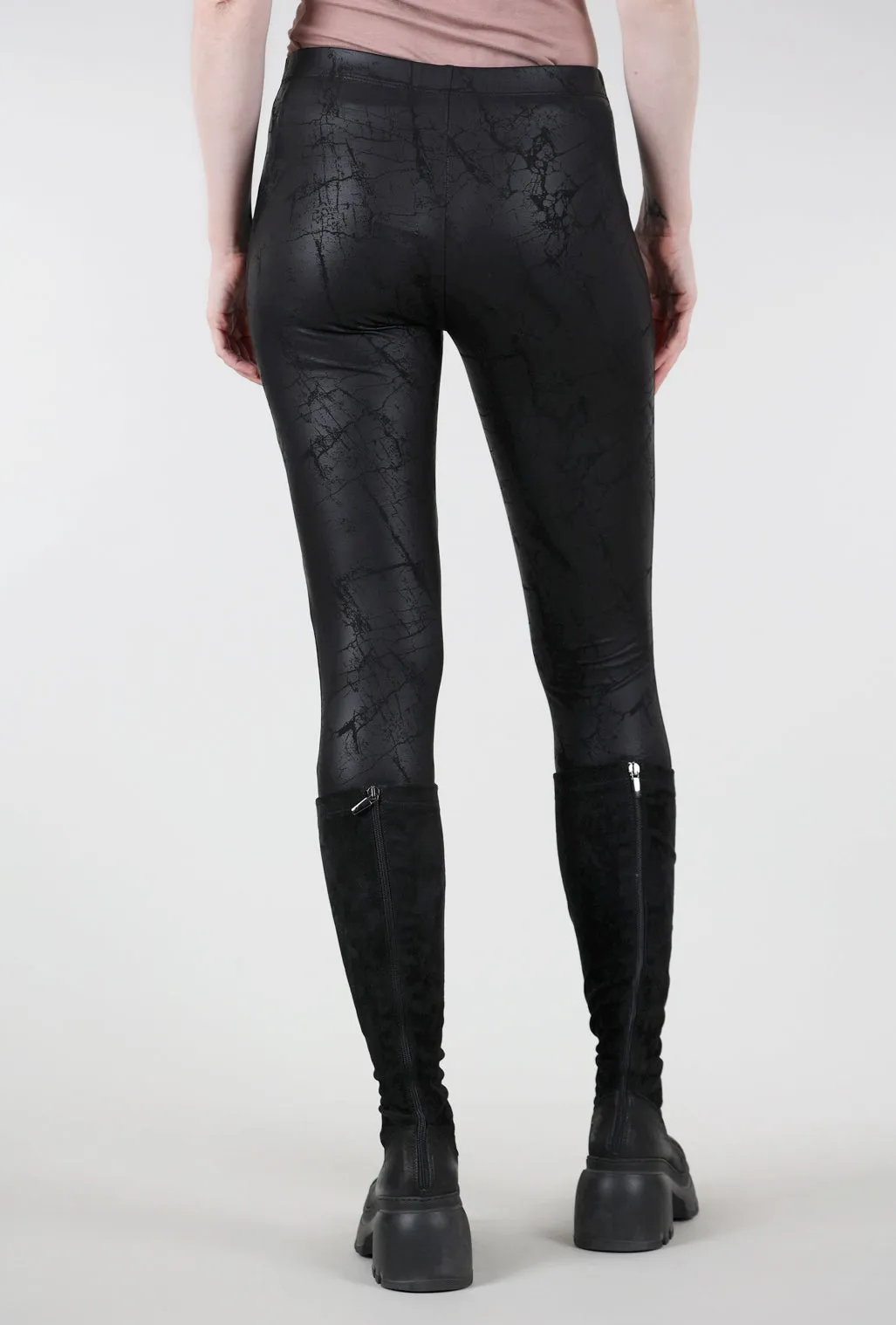 Jenna Leggings, Thunder Black Durable Fabric