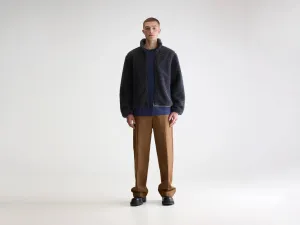 Jeremy zip-up teddy sweatshirt (252 / M / CHARCOAL) Mass produced product stock