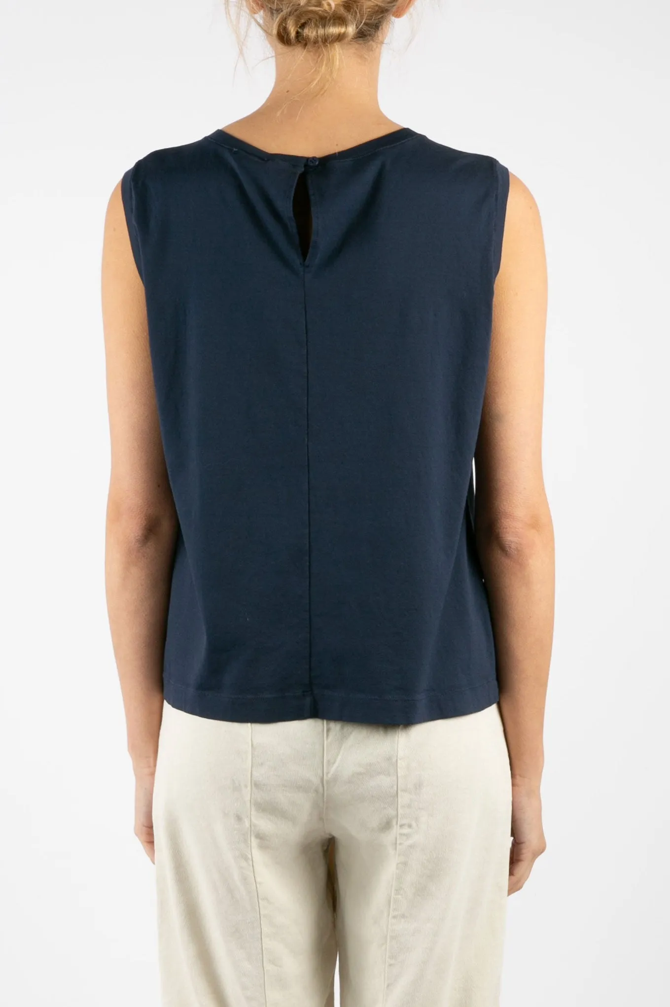 Jersey Navy Blue Tank Spring Chic