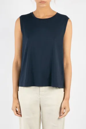 Jersey Navy Blue Tank Versatile spring dress Breathable fabric attire