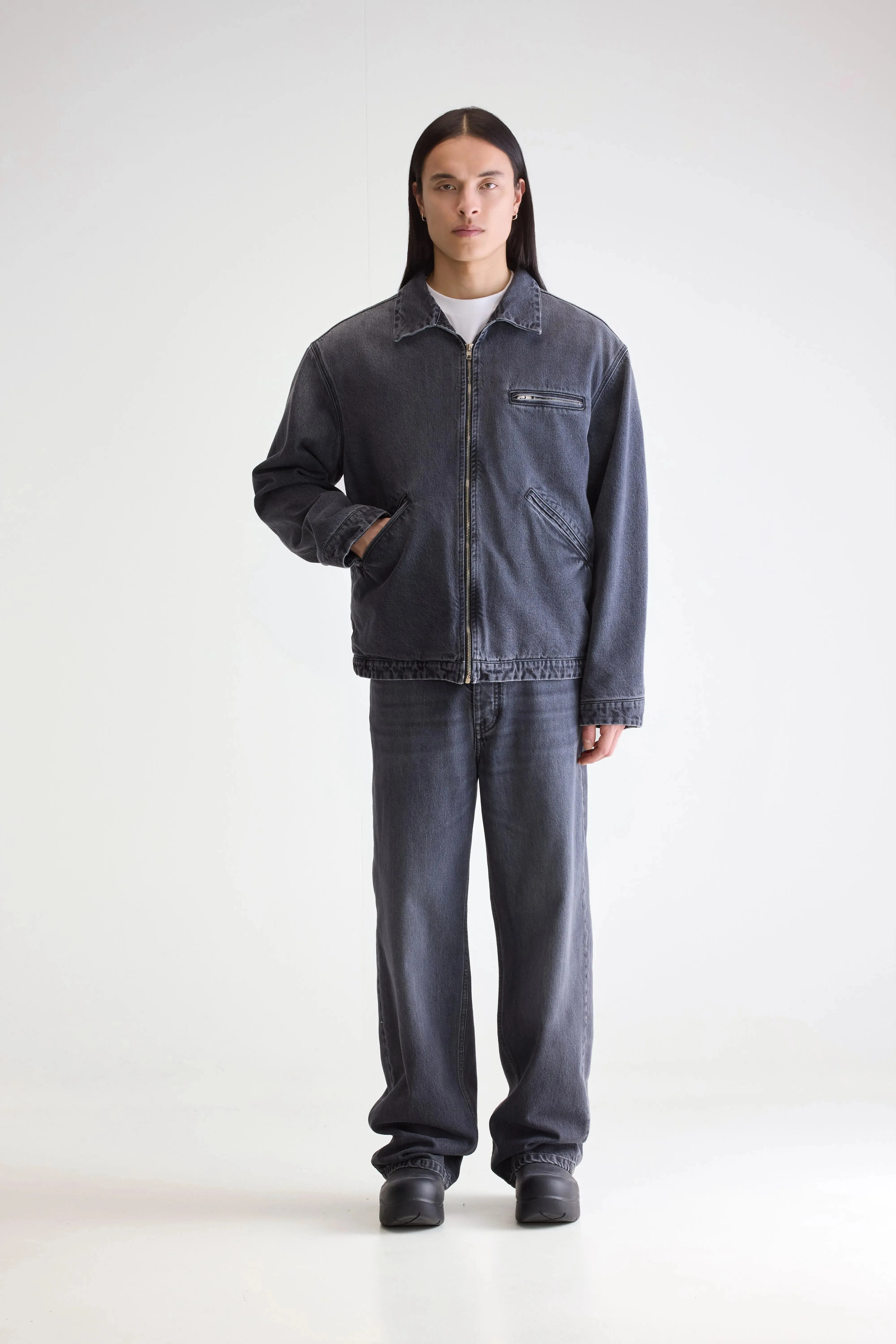 Jimbo denim jacket (252 / M / VINTAGE BLACK) UV Protection