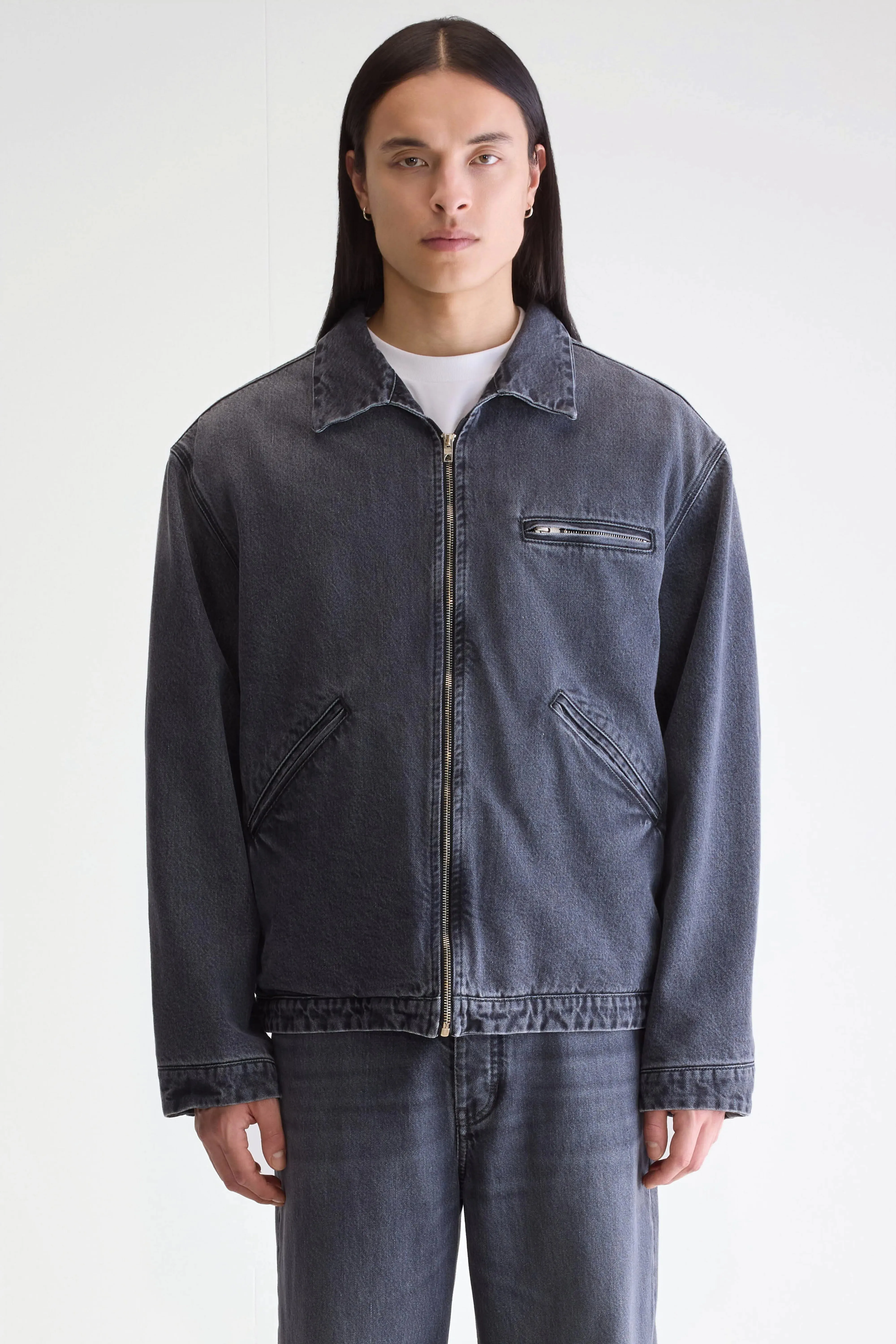 Jimbo denim jacket (252 / M / VINTAGE BLACK) UV Protection