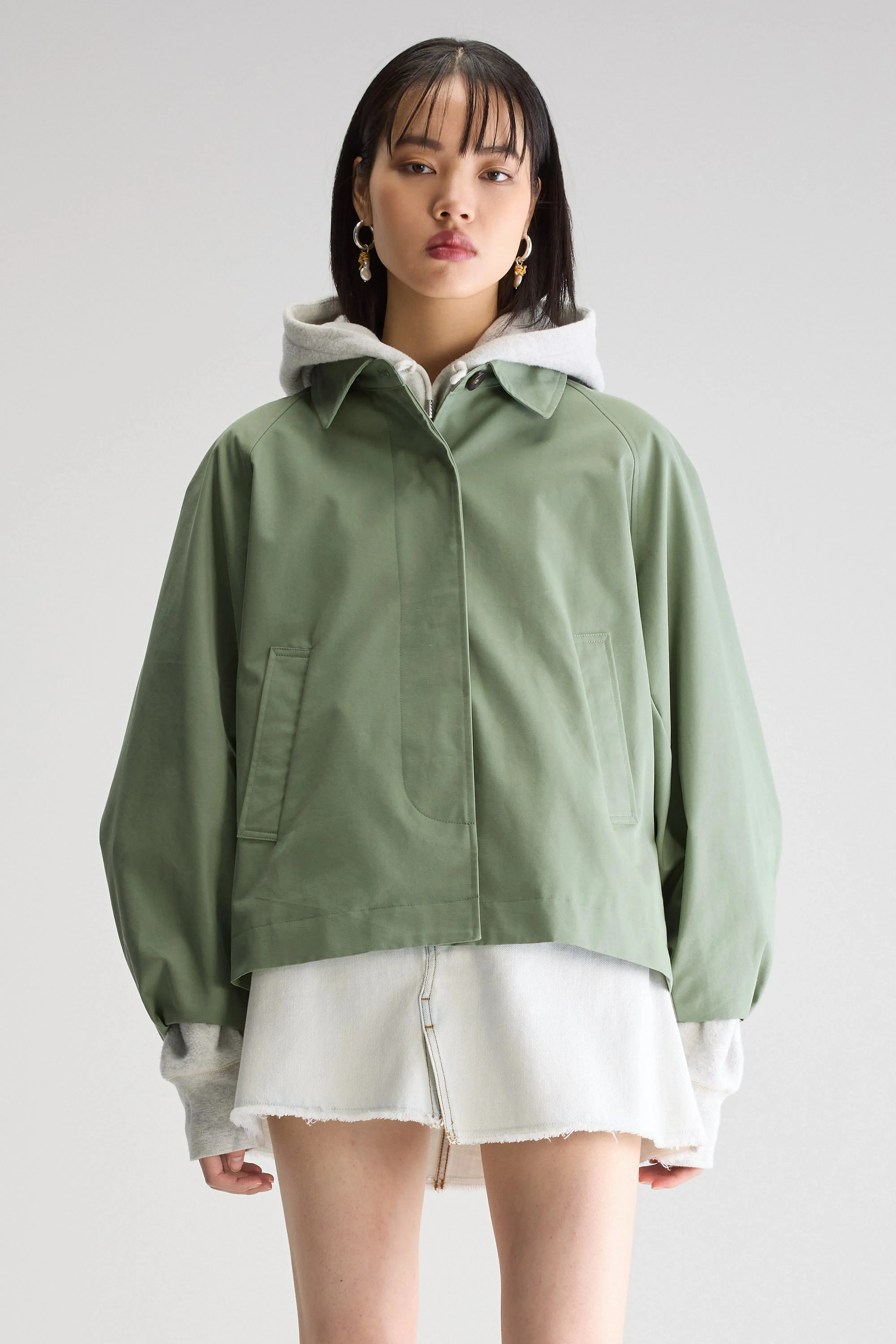 Jodie trench jacket (251 / W / EUCALYPTUS) Sleek Appeal