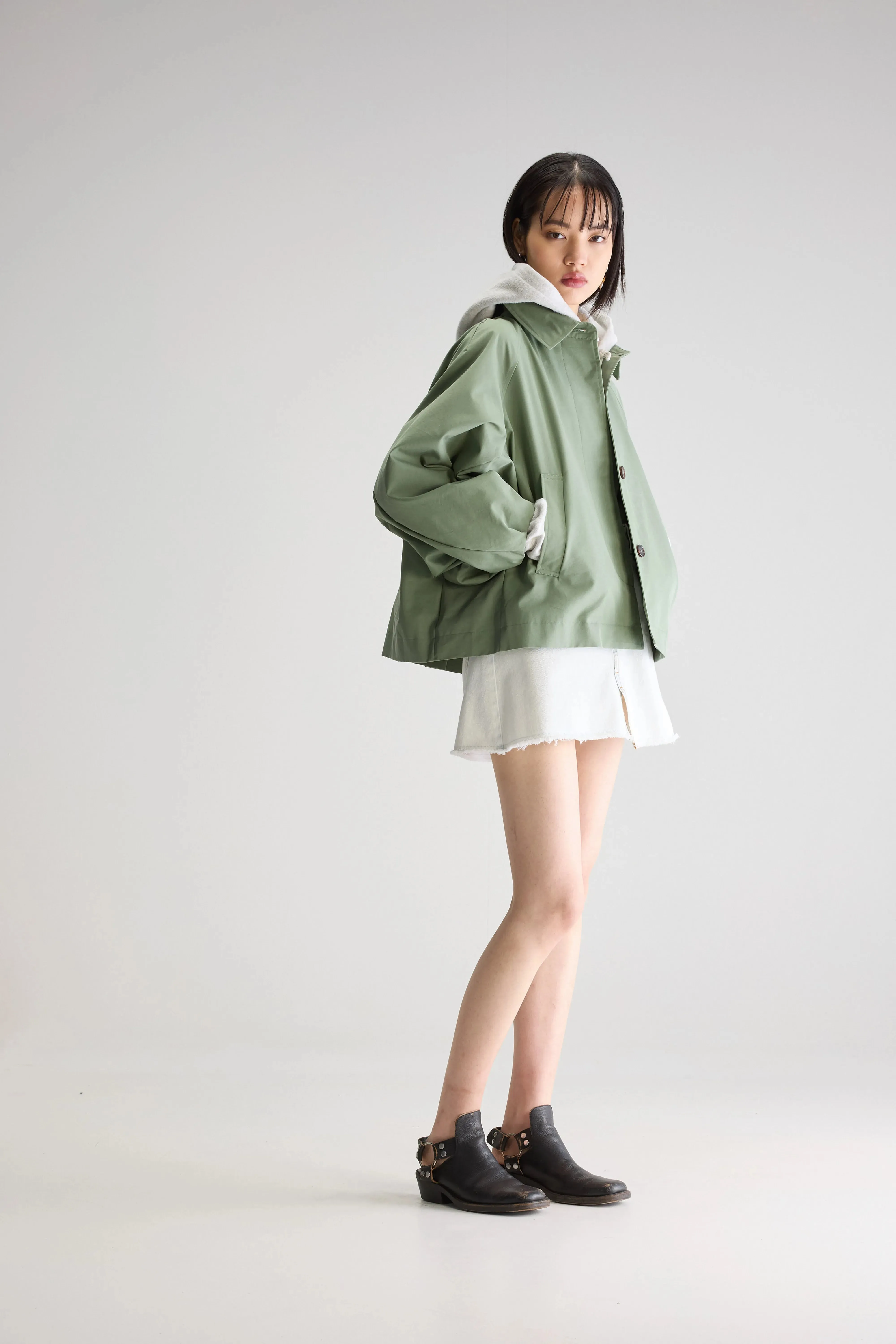 Jodie trench jacket (251 / W / EUCALYPTUS) Sleek Appeal