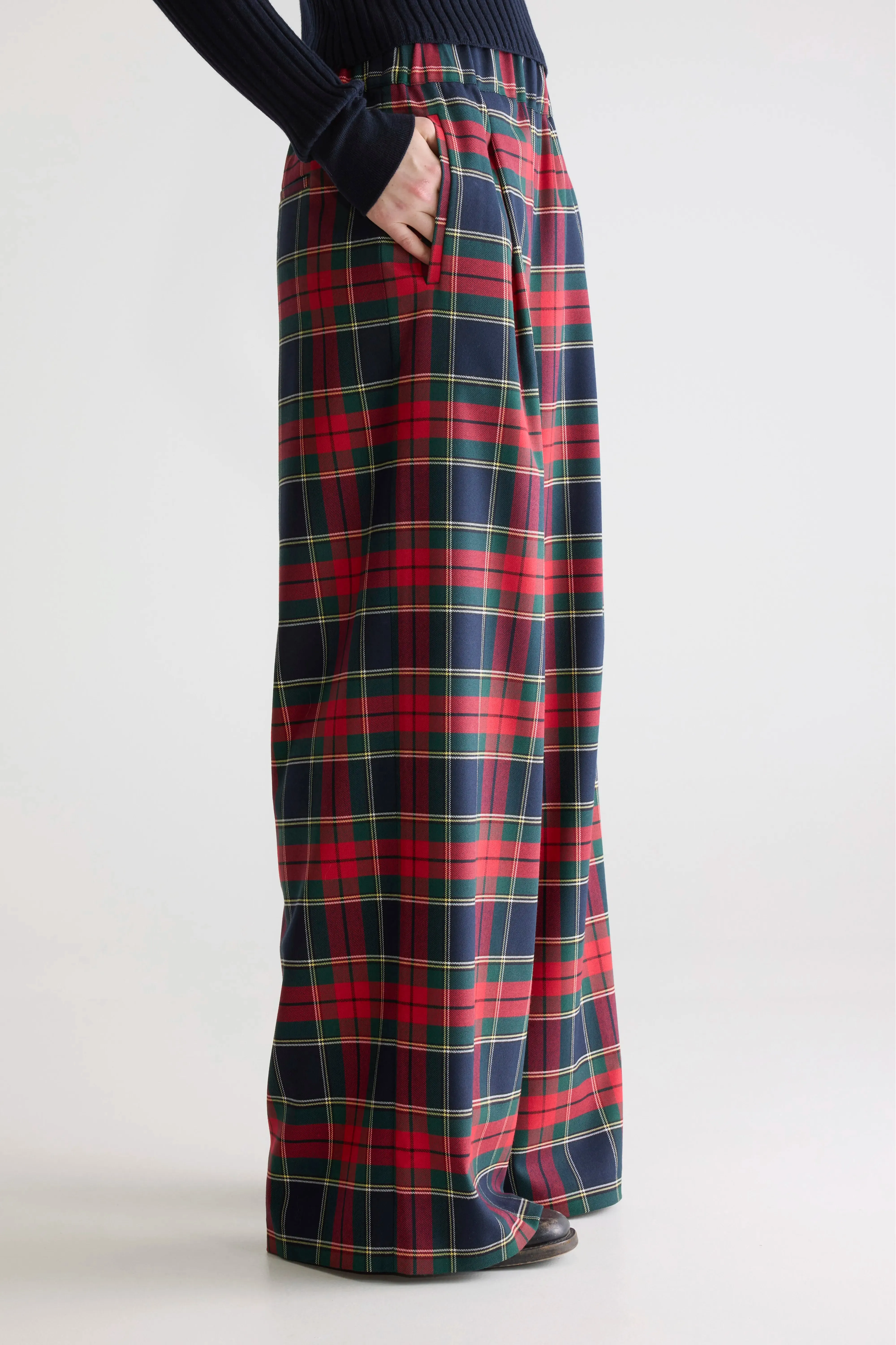 Jogger Style Vespa wide trousers (252 / W / CHECK B)