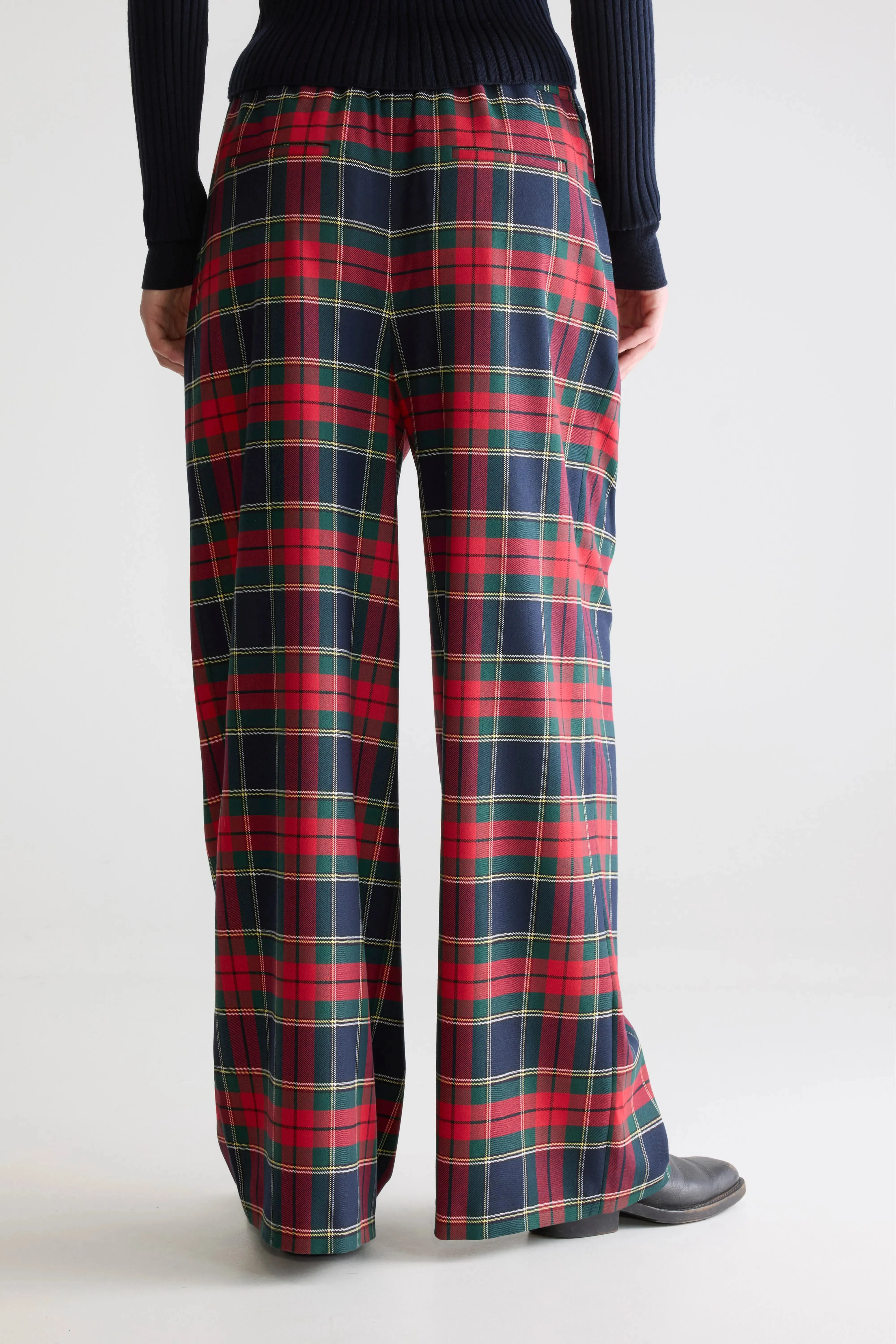 Jogger Style Vespa wide trousers (252 / W / CHECK B)