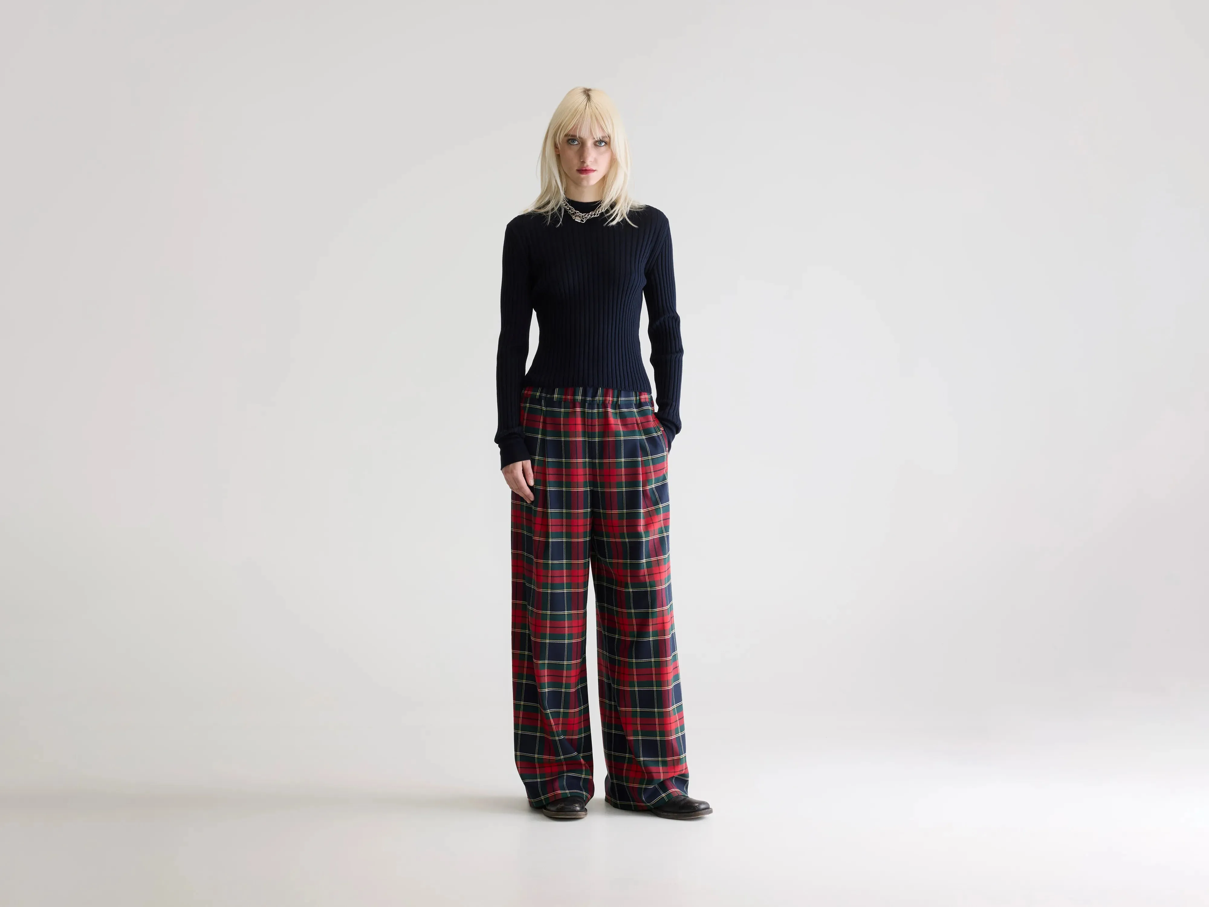 Quick Move Vespa wide trousers (252 / W / CHECK B)