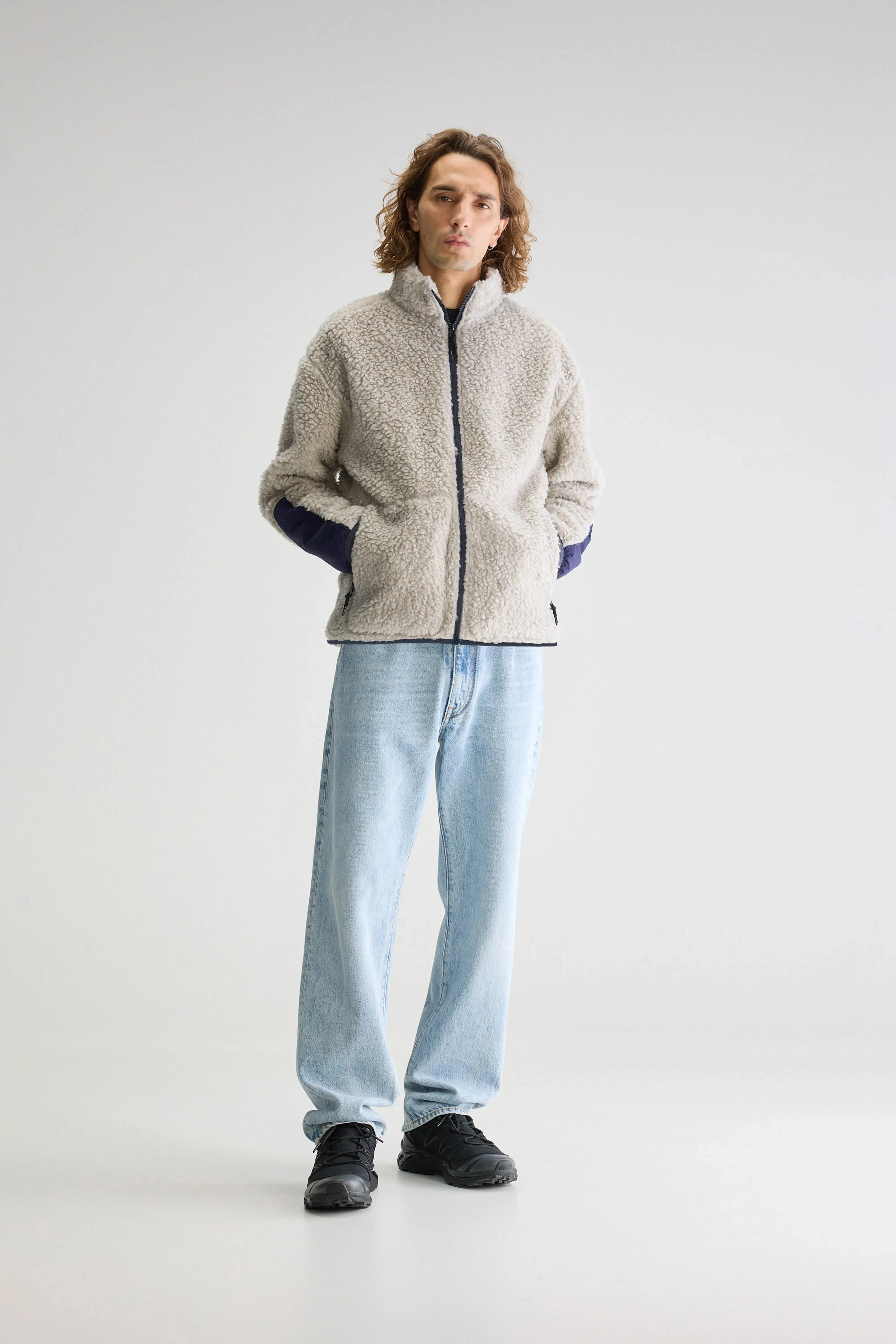 Jordel zip-up sweatshirt jacket (251 / M / H. GREY) Fresh Look