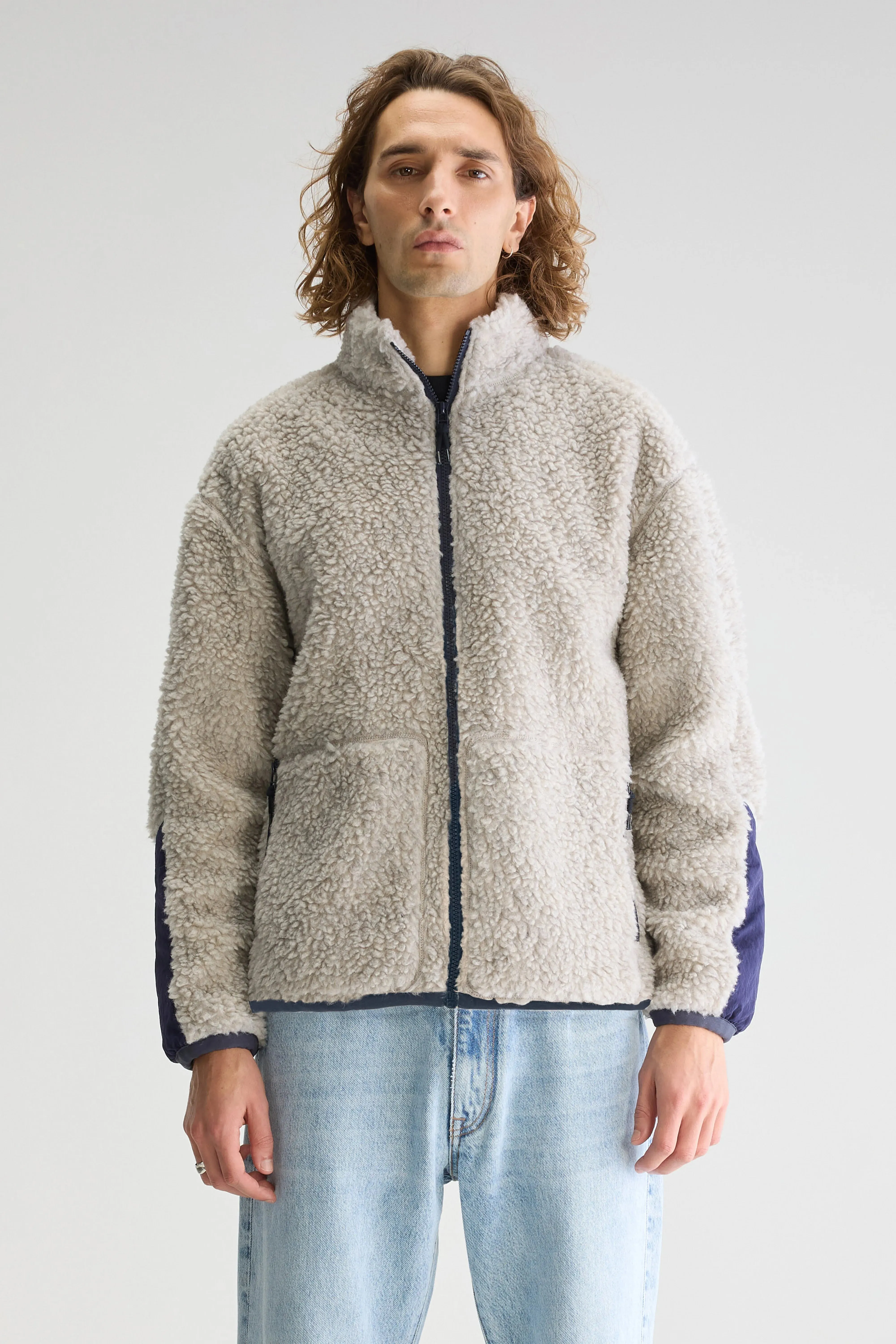 Jordel zip-up sweatshirt jacket (251 / M / H. GREY) Fresh Look