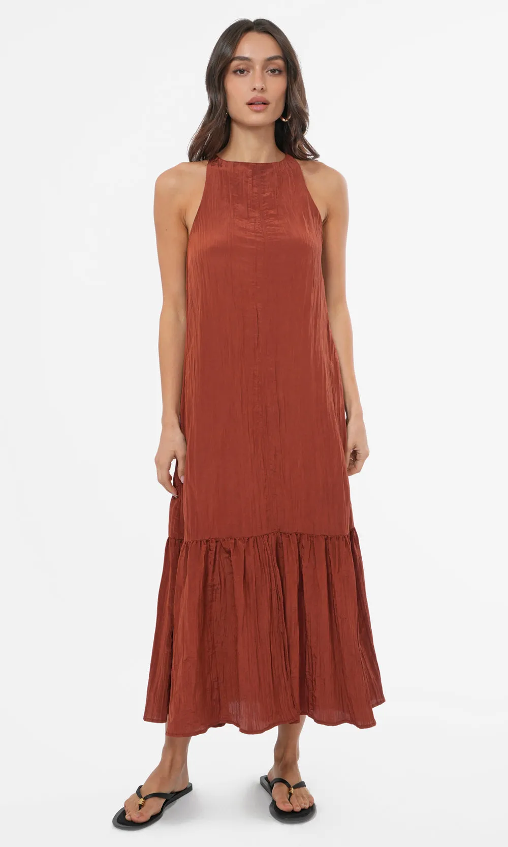 Kai Textured Cross Back Midi Dress - G256D6458