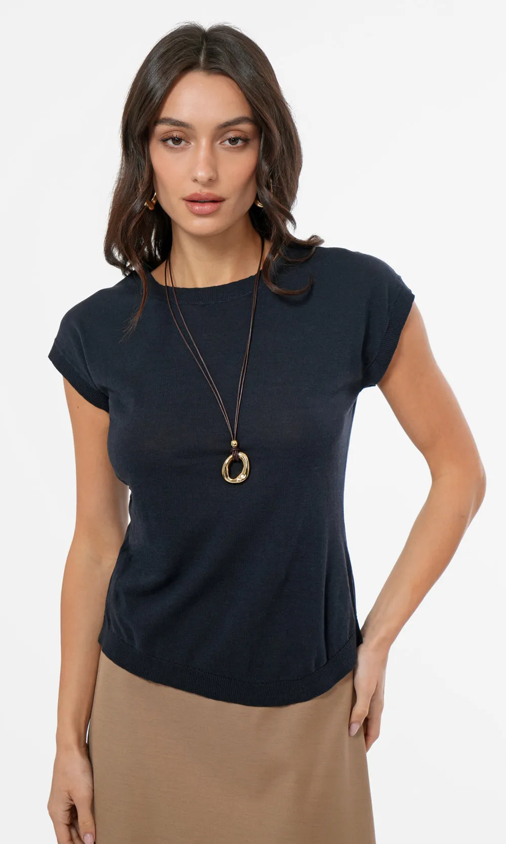 Kaia Asymetric Knit Top - G256WT6090