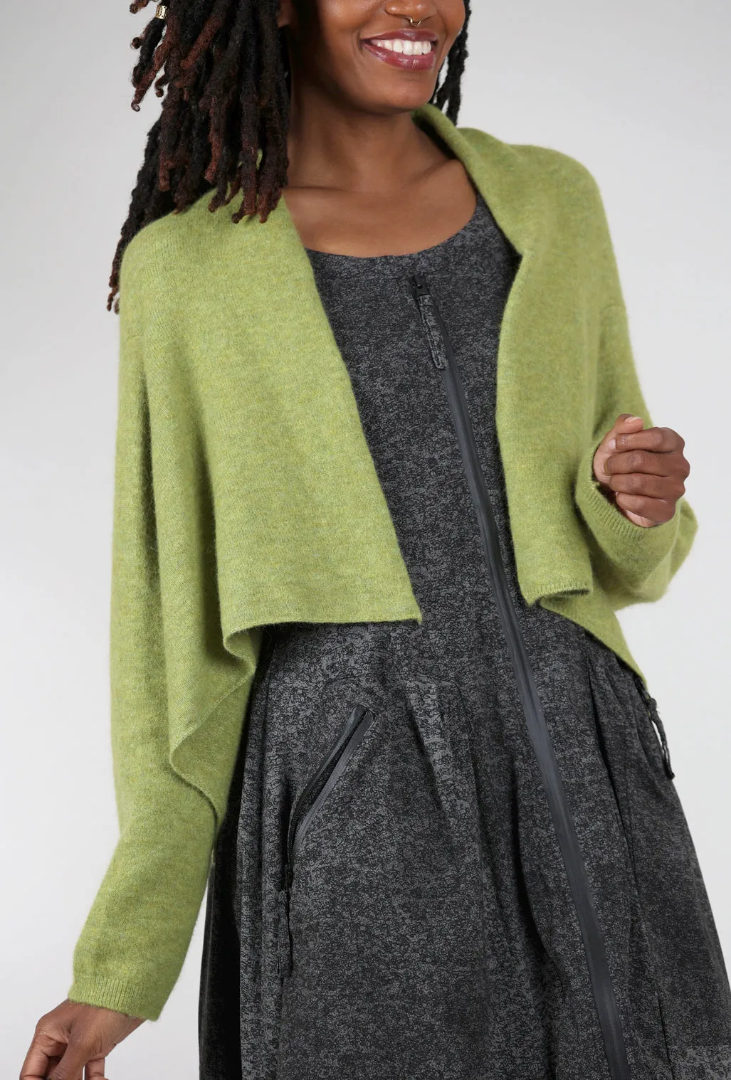 KC Crop Cardie, Oliva Lightweight Material