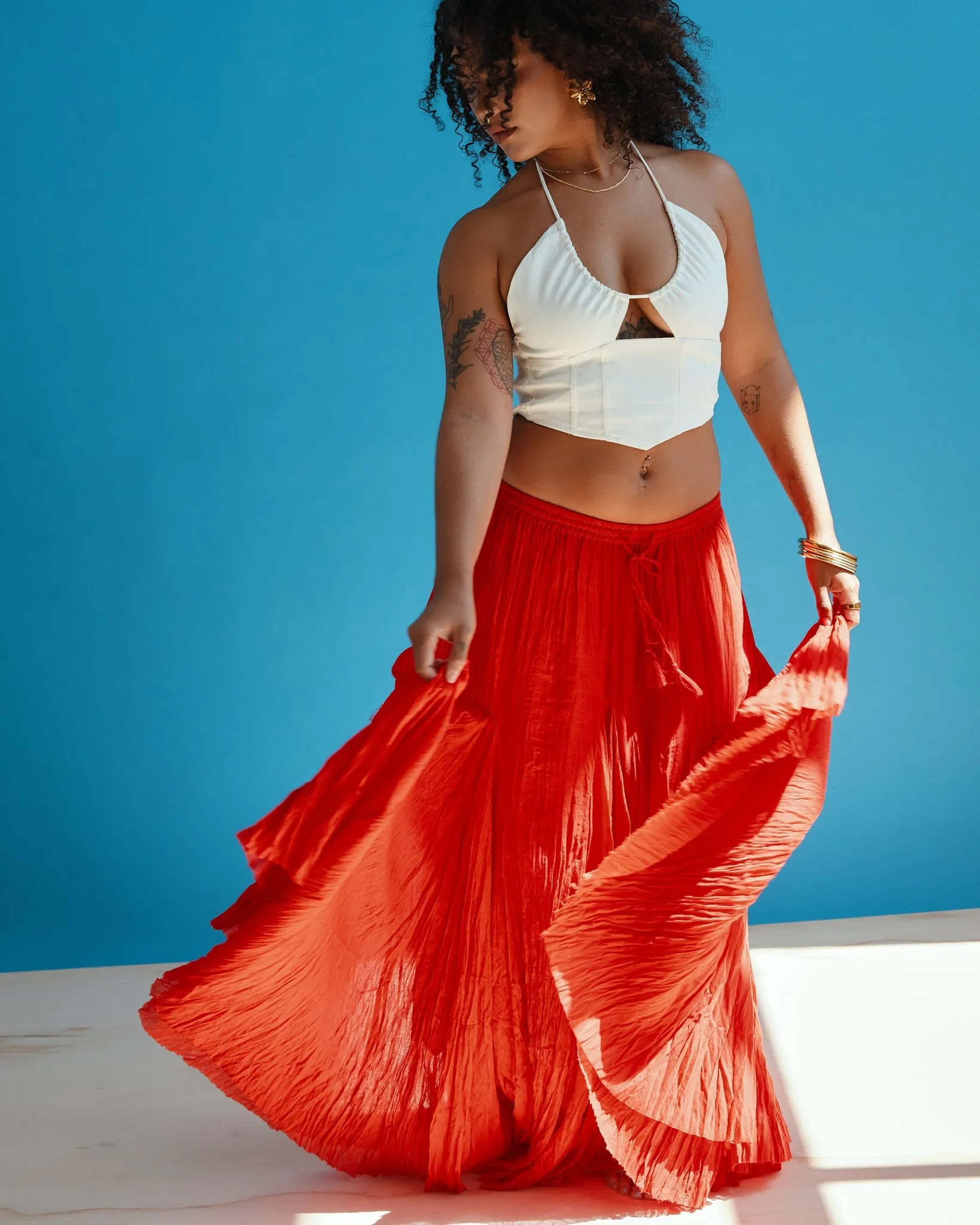 Kercia Maxi Skirt slim cut