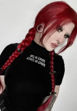 Fitness Apparel Killstar & Wednesday - Allergic To Colour Velvet - Top