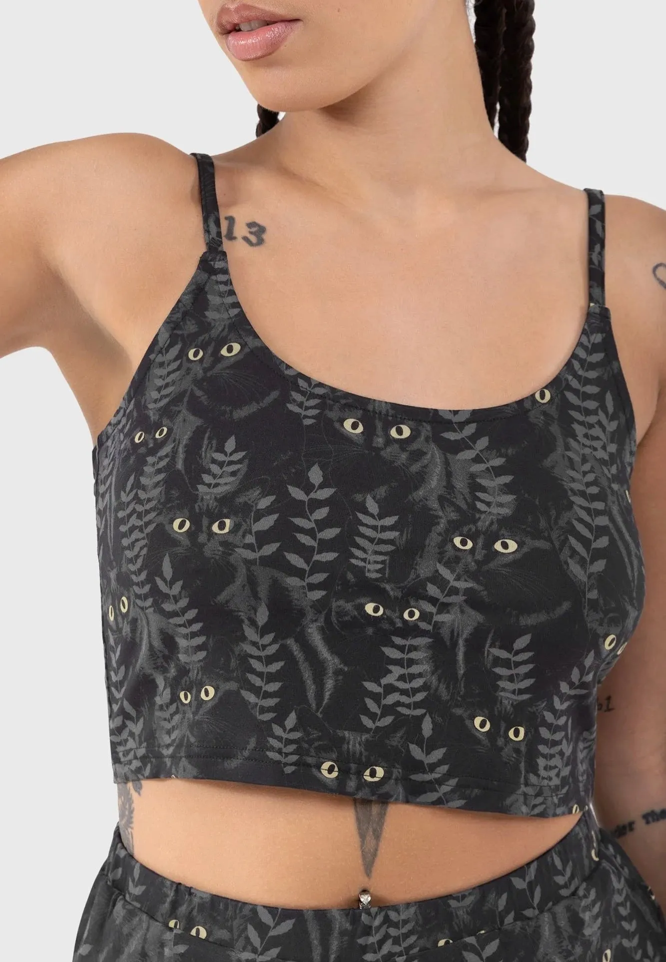 Killstar - Familiar Woods Cami Black - Top Stackable units