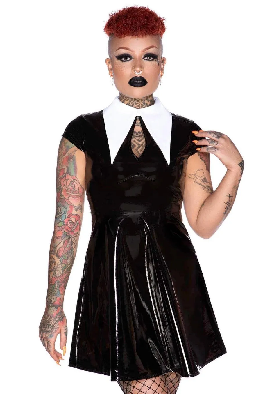 Killstar - Generation Hex Gloss Skater Black - Dress Innovative Dresser