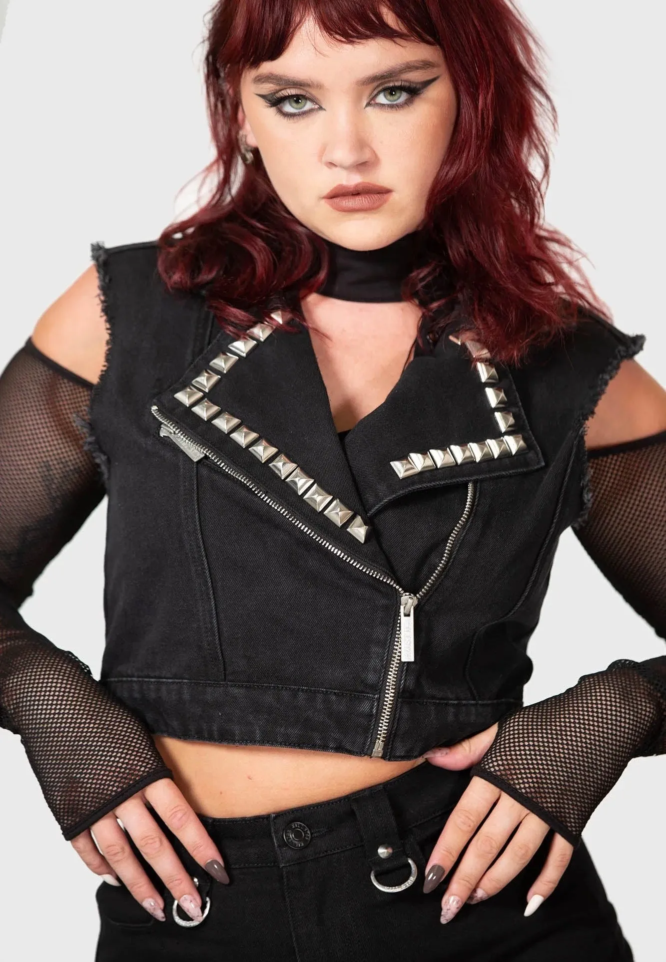 Killstar - Heaven2Hell Denim Black - Vest Lightweight Wear