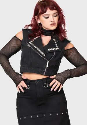 Killstar - Heaven2Hell Denim Black - Vest commuting