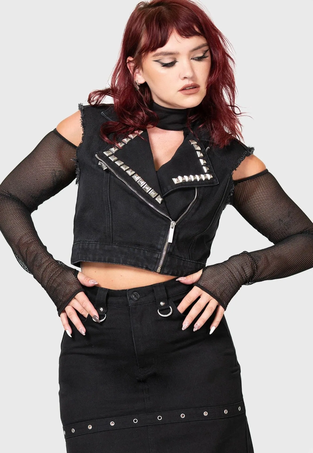 Killstar - Heaven2Hell Denim Black - Vest commuting
