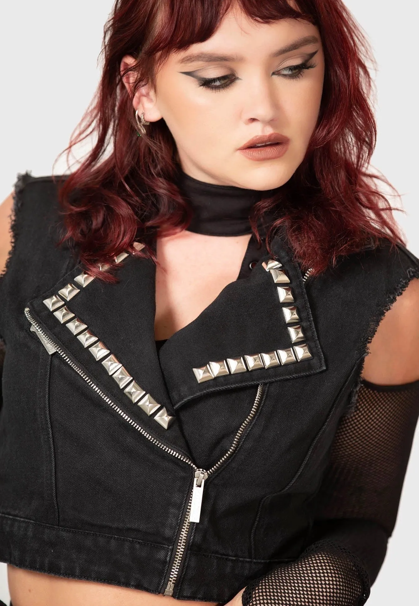 Killstar - Heaven2Hell Denim Black - Vest Lightweight Wear