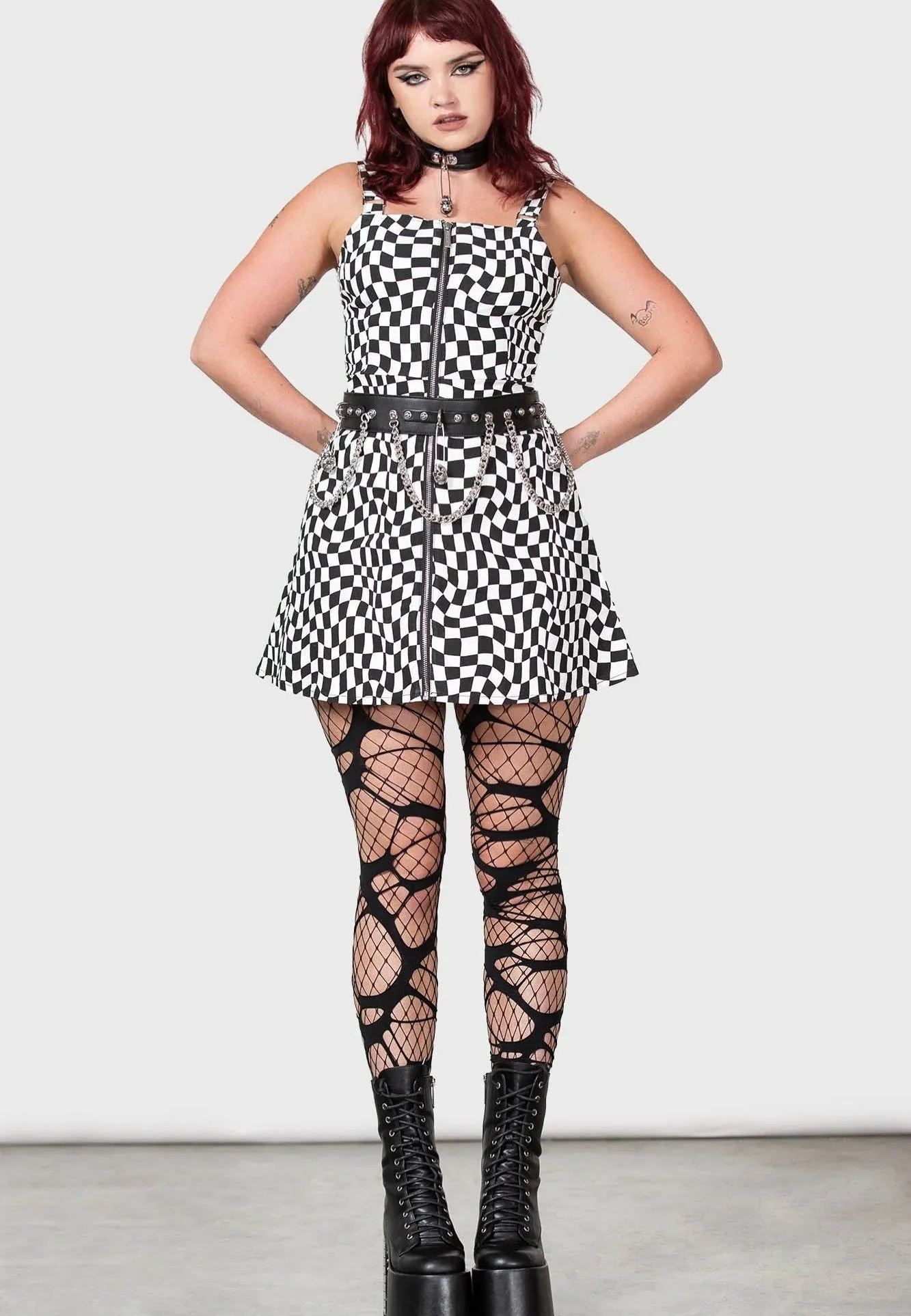 Killstar - Punktured Black - Dress Sheer Panel