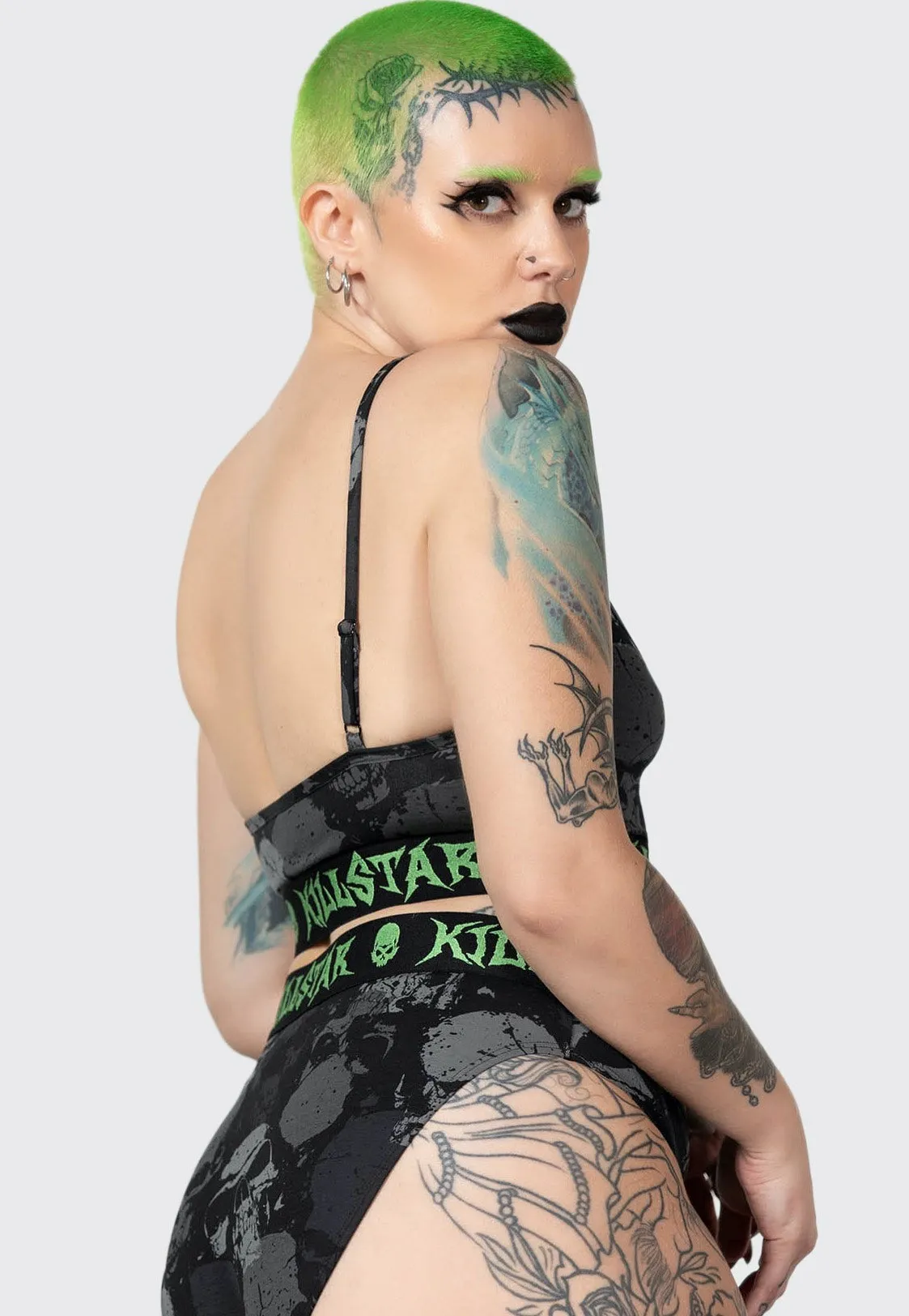Killstar - Tzompantli Crop Black - Bra Modern Shape