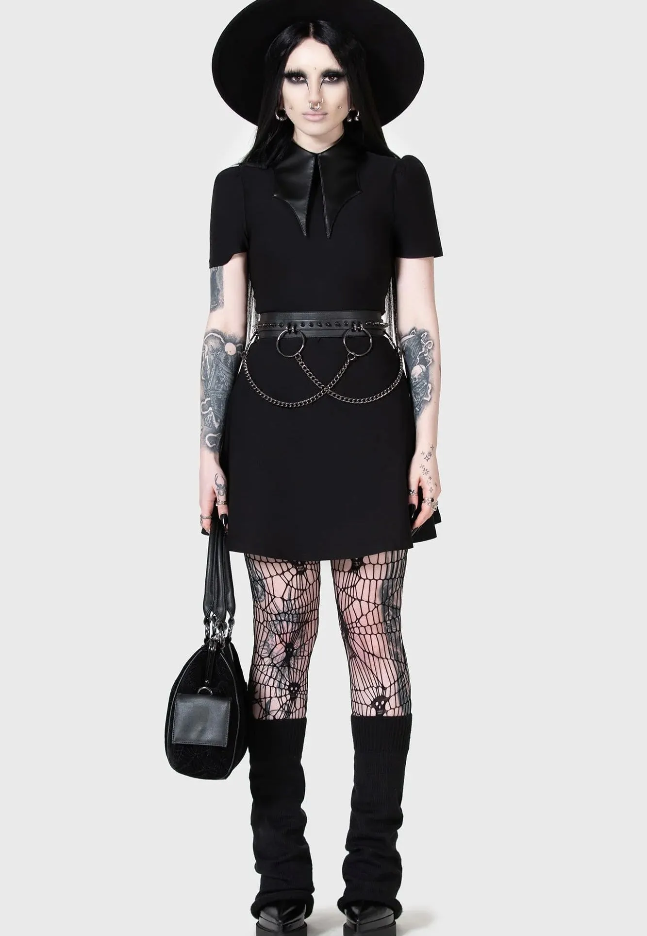Killstar x Kihilist - Chapel Collar Black - Dress A-Line Shape