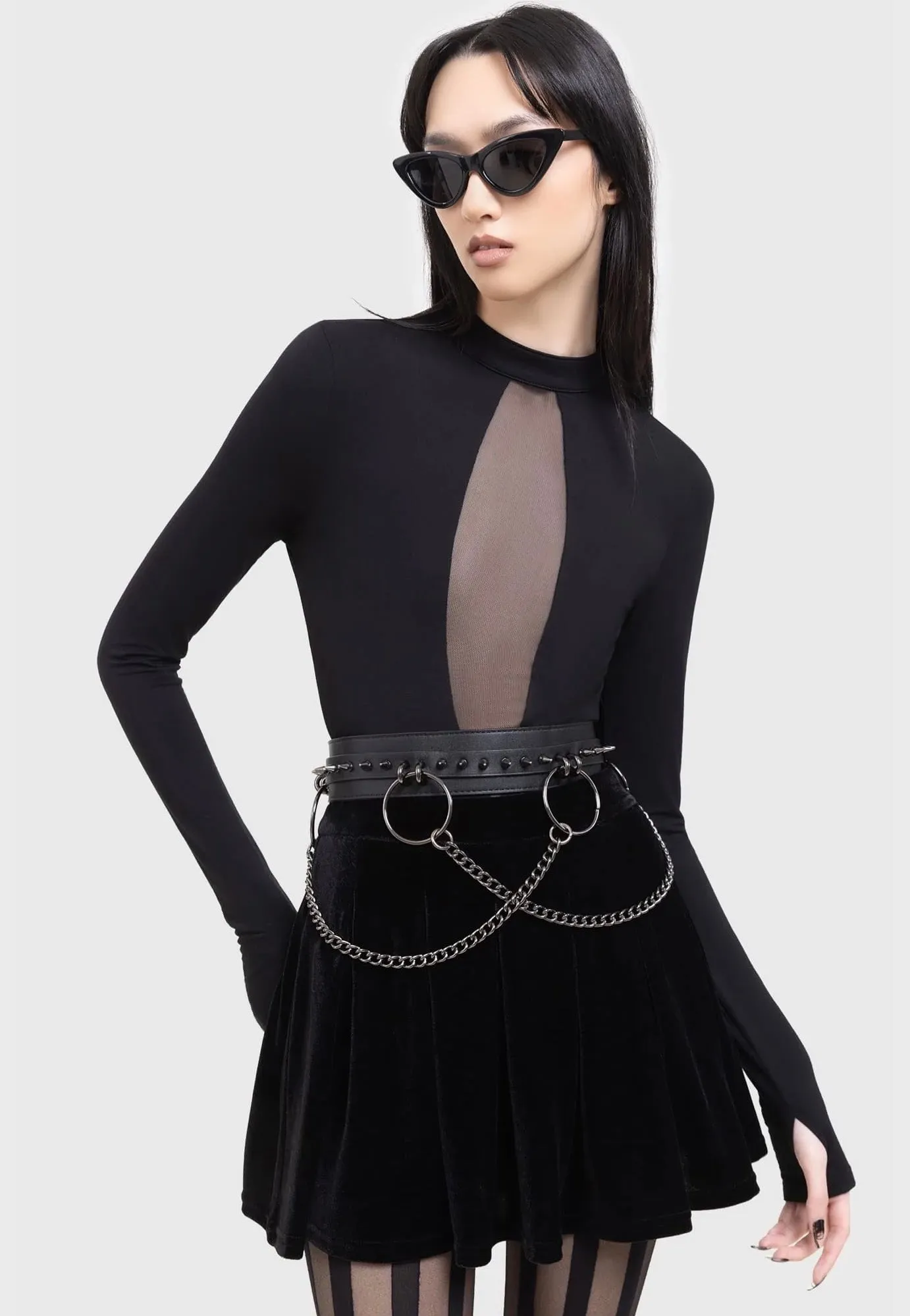 Killstar x Kihilist - Cybernova Black - Skirt Sharp Touch