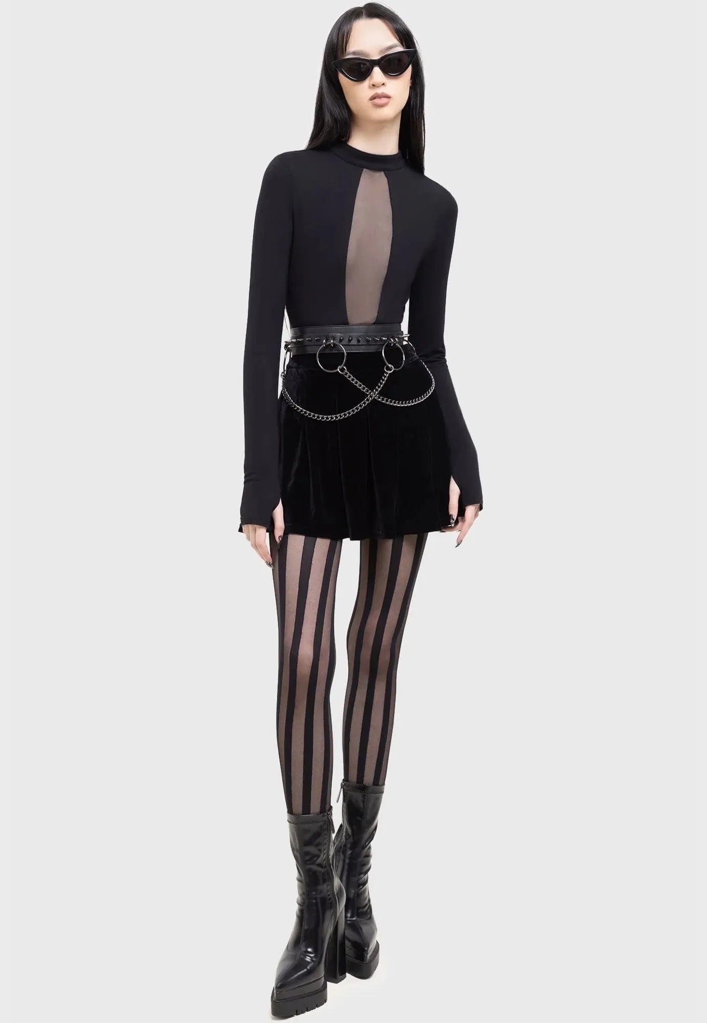 Killstar x Kihilist - Cybernova Black - Skirt Sharp Touch