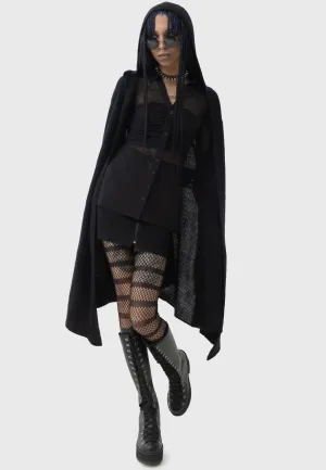 Save second - hand Killstar x Kihilist - Last Quarter Hooded Black - Cardigan
