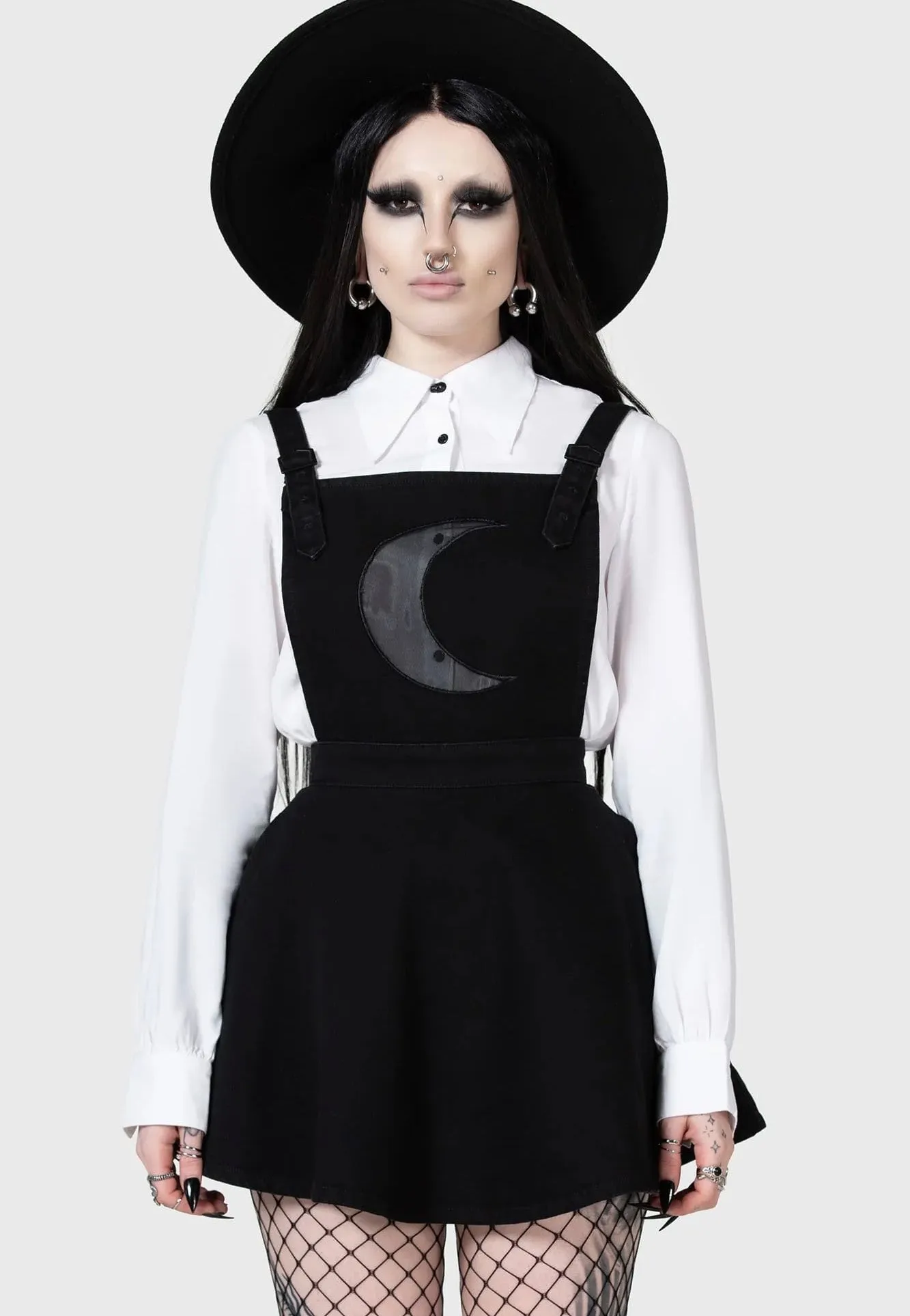 Killstar x Kihilist - Luna Orb Pinafore Black - Dress Lounge Wear