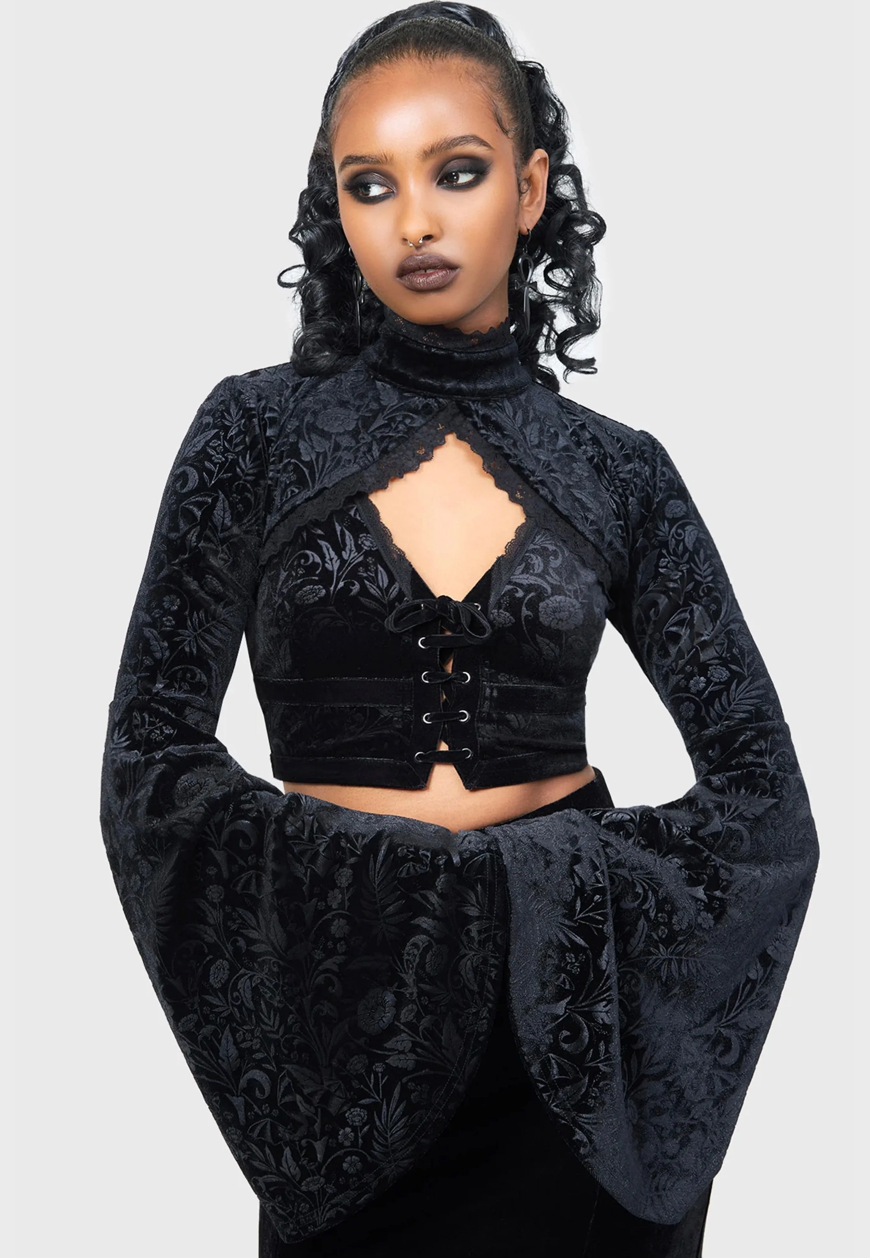 Killstar x Moonbloom - Vipers Nest Black - Bra Minimal Cut