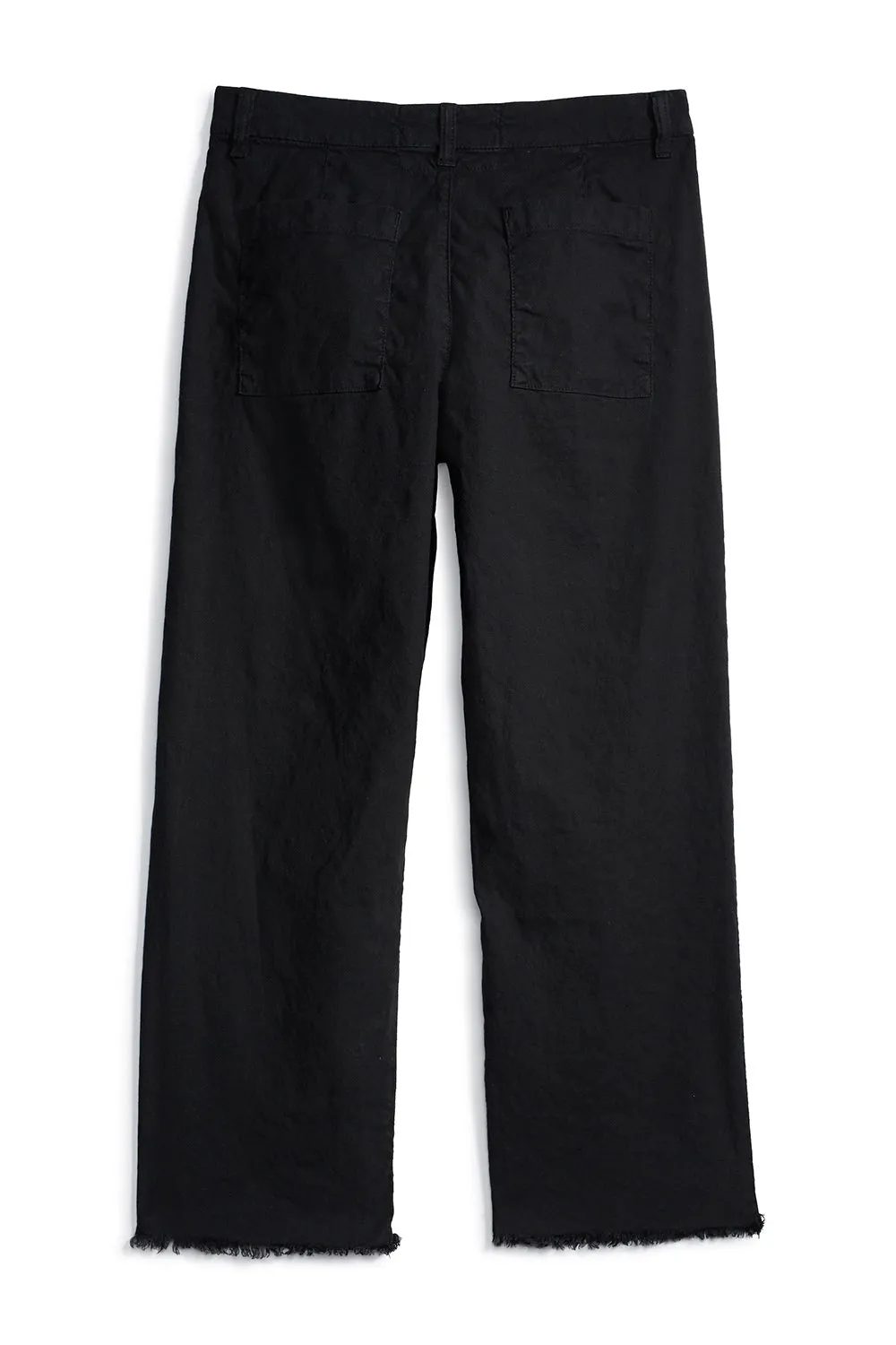 Kinsale Linen Black Pant relaxed shape
