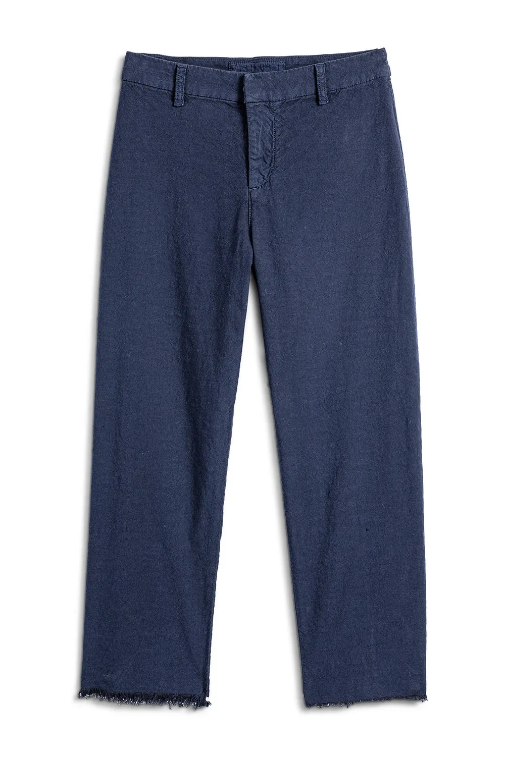 Kinsale Linen Navy Pant Sleek Profile