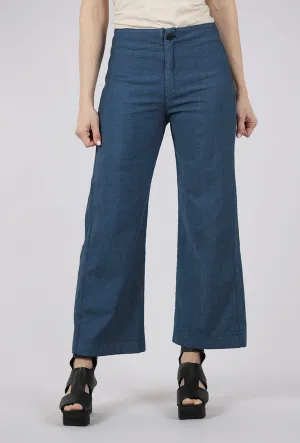 Knack Pant, Mid Blue Lightweight Feel Low-rise style